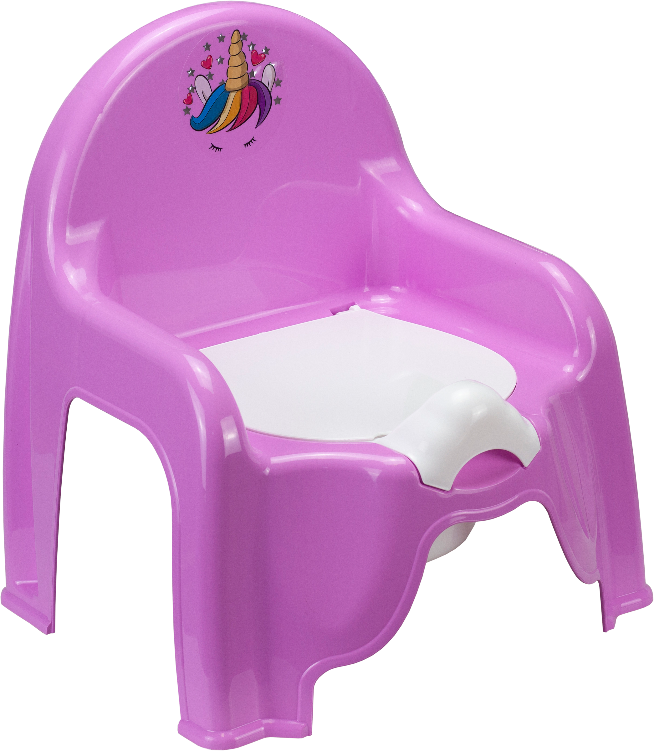 Изображение товара Детский горшок-стульчик IDEA Единорог/Слоник 26х30х35см, безопасный из полипропилена