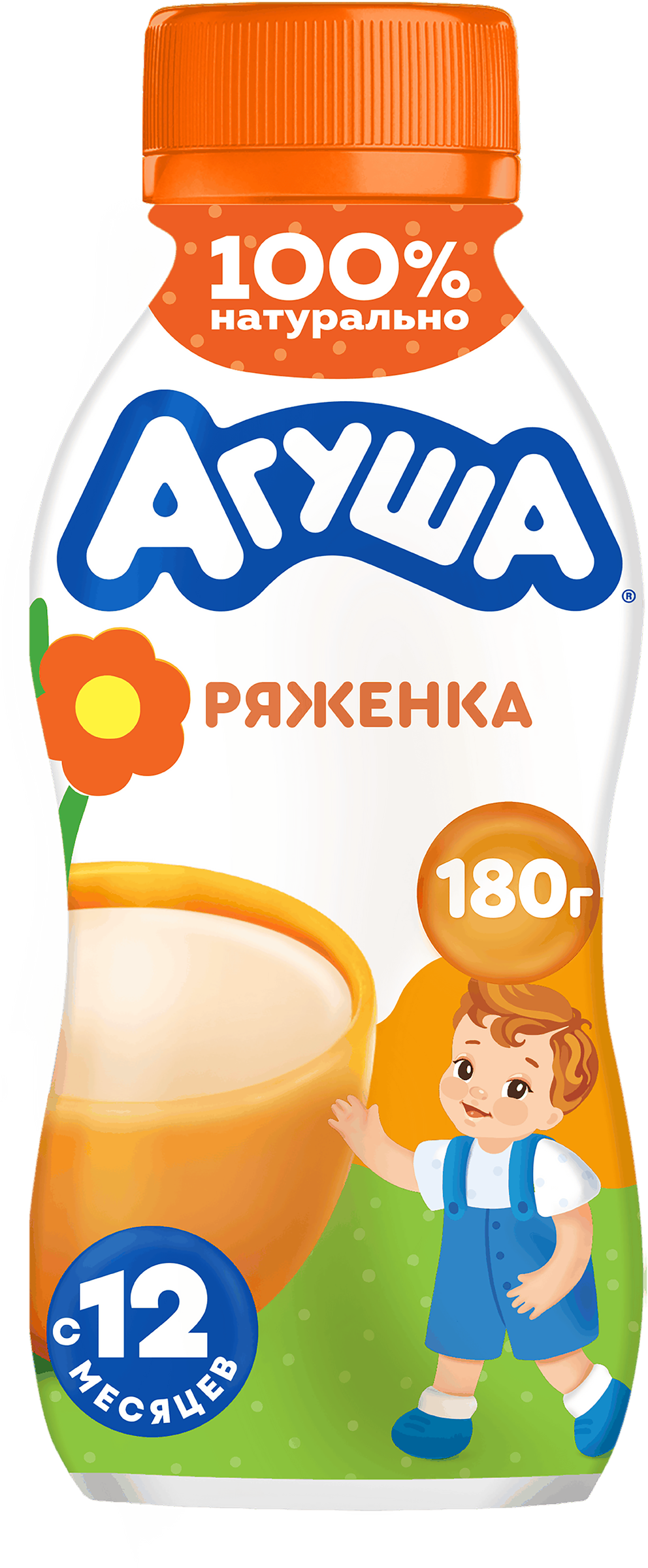 Изображение товара Ряженка детская АГУША 3,2%, с 12 месяцев, без змж, 180г