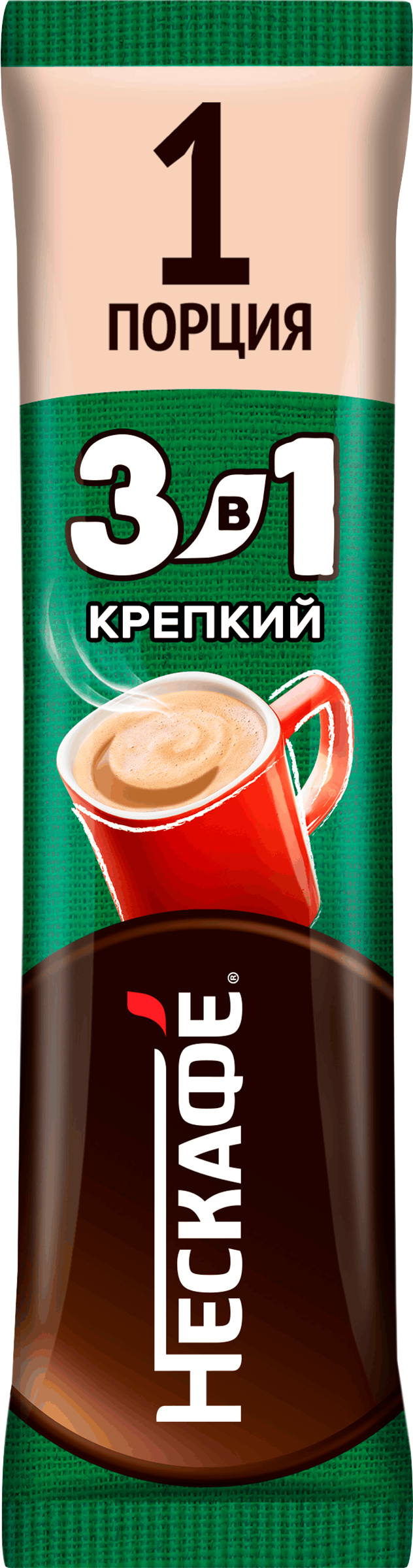 Изображение товара Напиток кофейный растворимый НЕСКАФЕ Крепкий 3в1, 14,5г