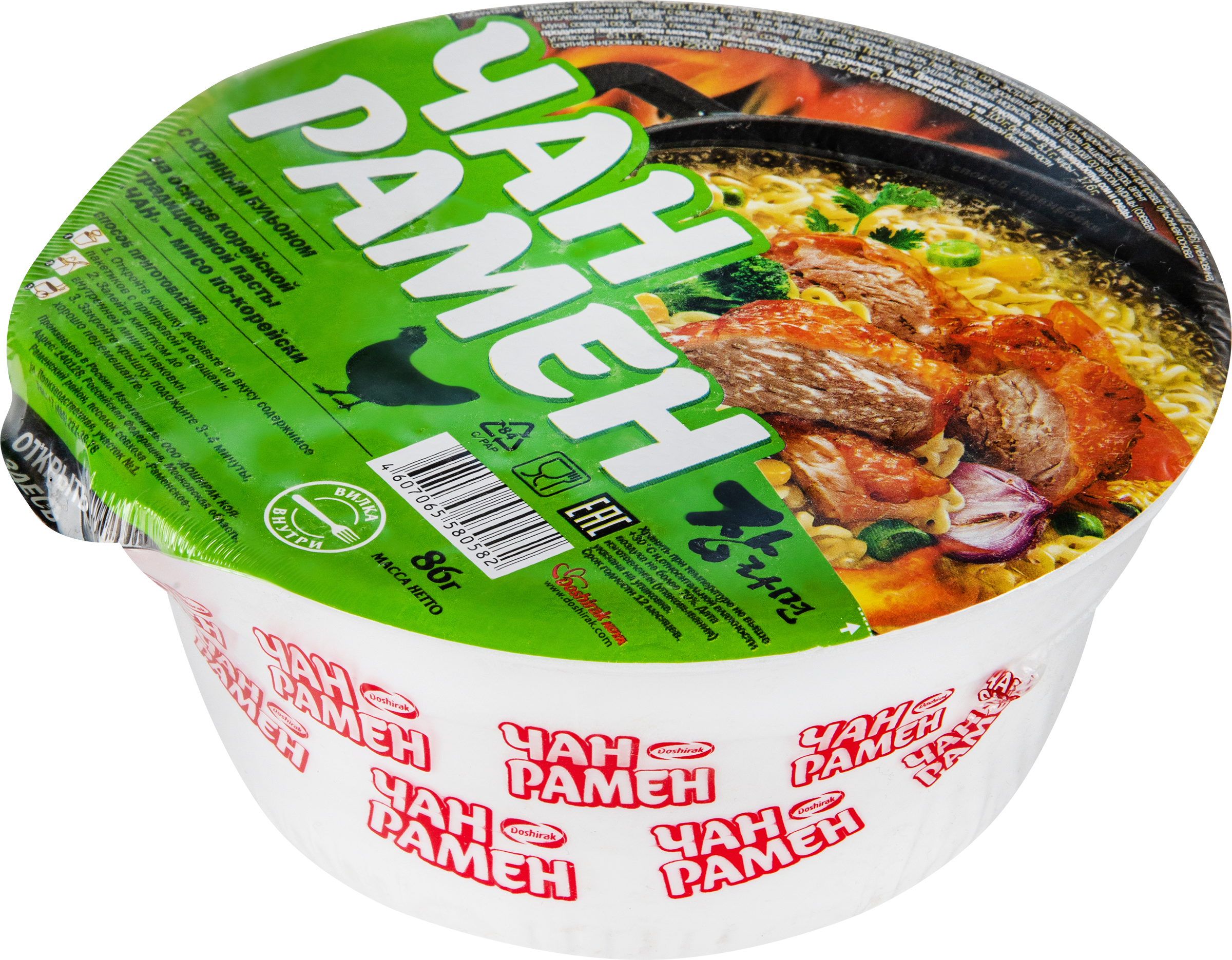 Изображение товара Лапша DOSHIRAK Чан рамен со вкусом курицы 86г