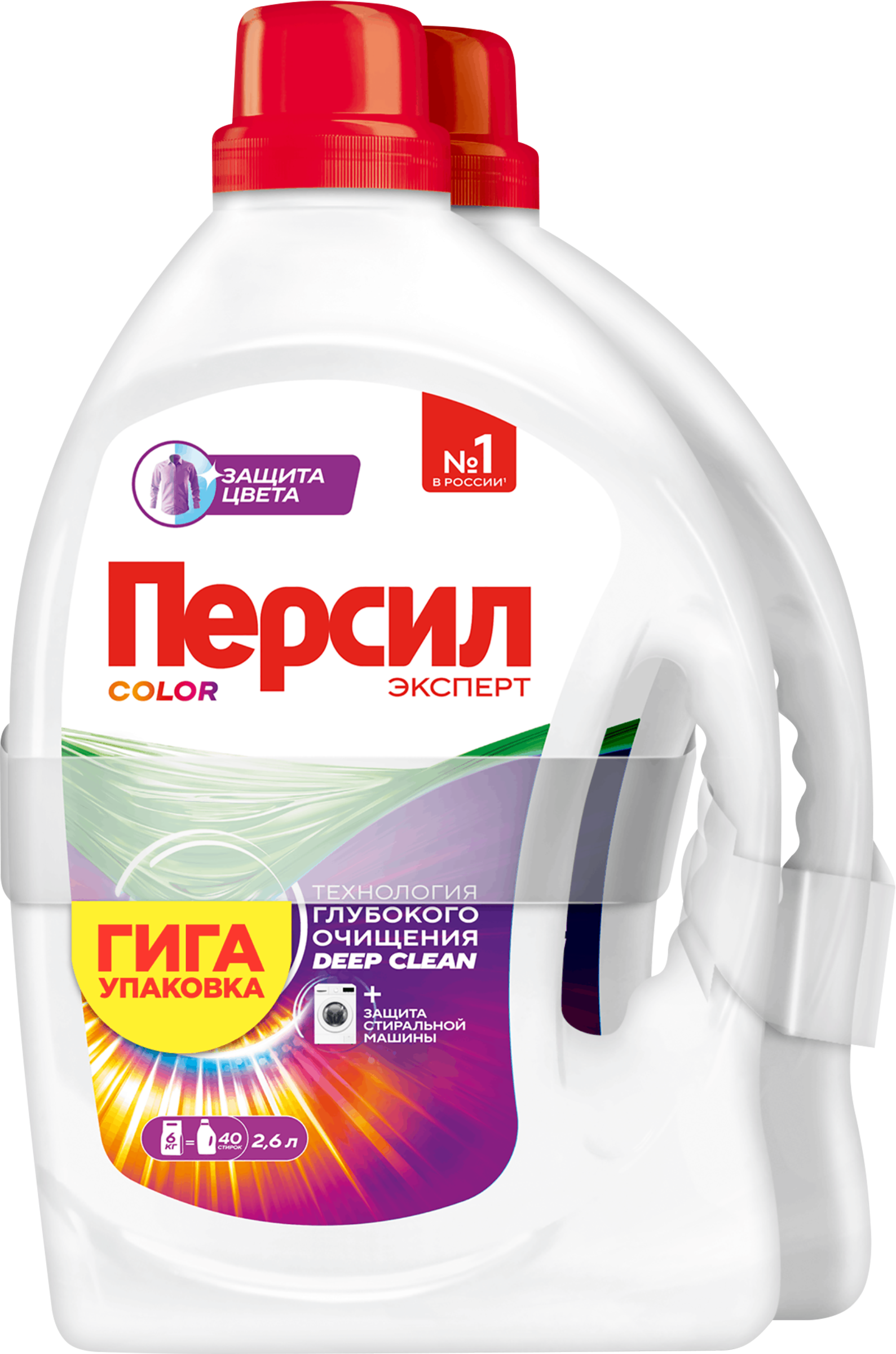 Изображение товара Гель для стирки ПЕРСИЛ Color 2x2. 6л - эффективное средство для ярких цветов