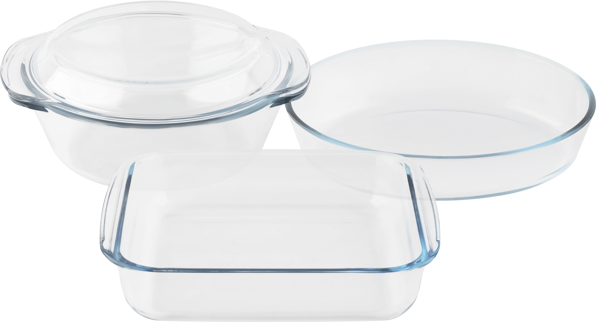 Изображение товара Набор форм для запекания HOMECLUB 3 предмета из жаропрочного стекла