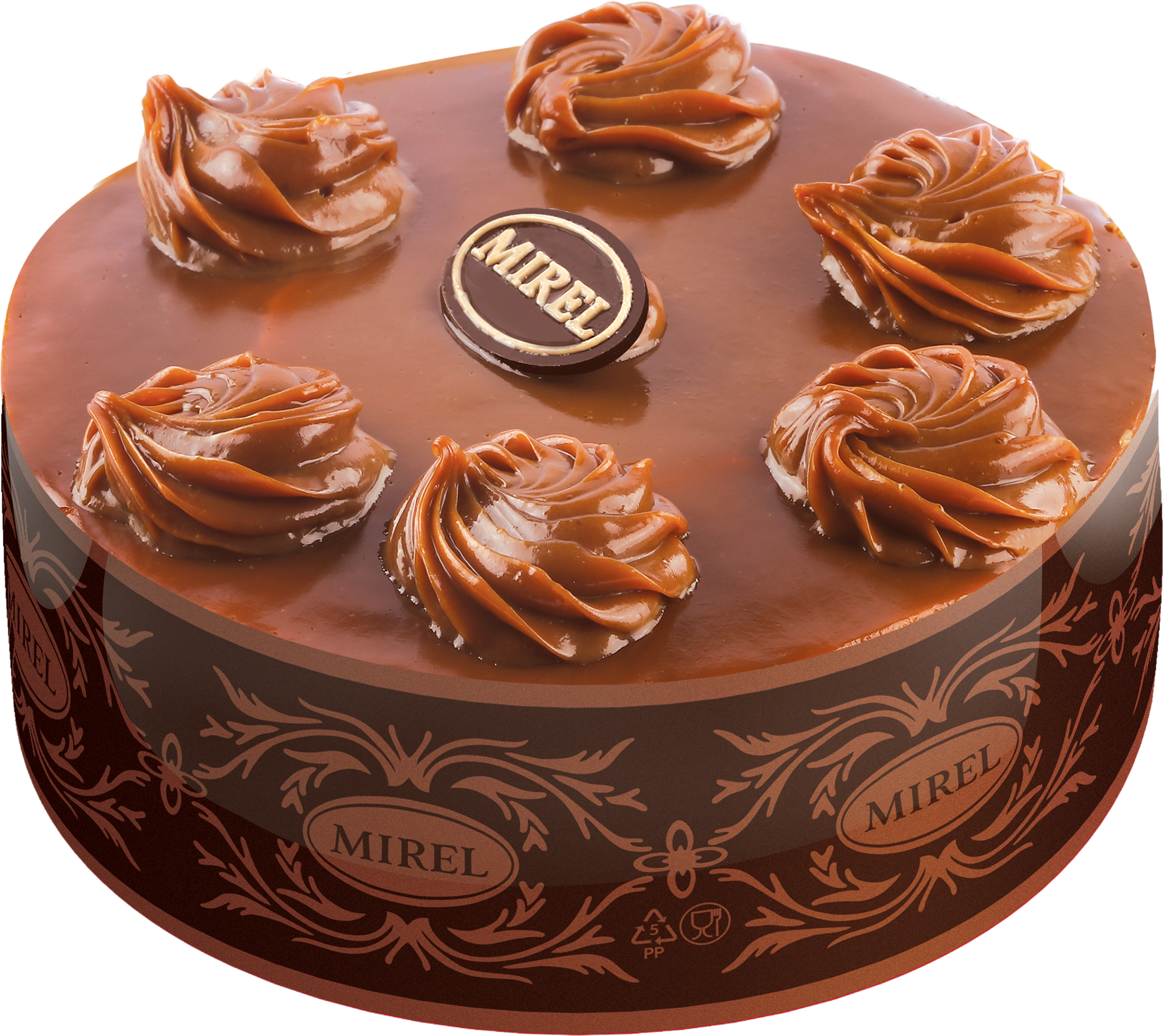 Изображение товара Торт MIREL Карамельный на сгущенке 700г - сладкий десерт с карамелью и сгущенкой