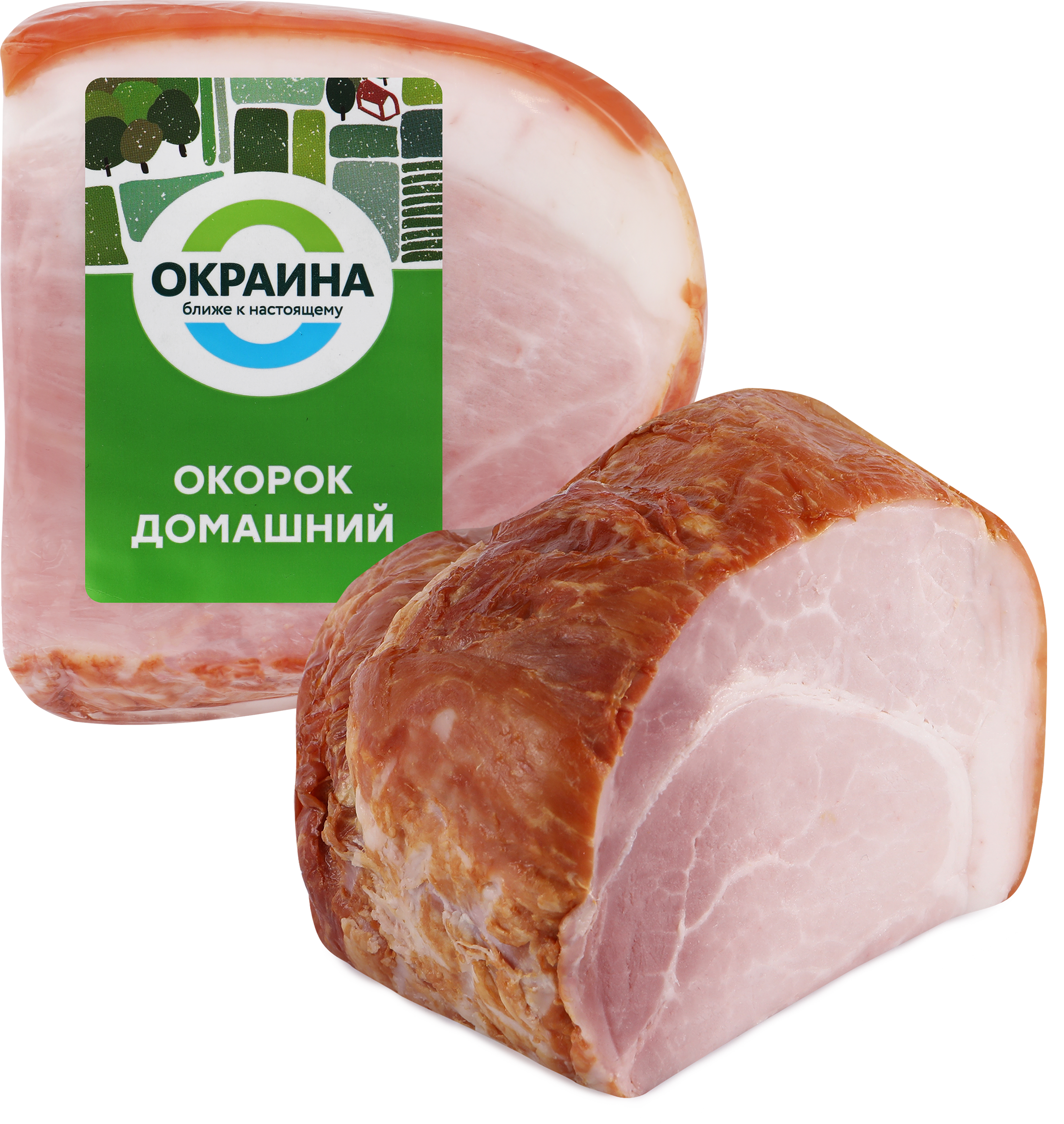 Изображение товара Окорок копчено-вареный Домашний ОКРАИНА  Весовой Высший сорт