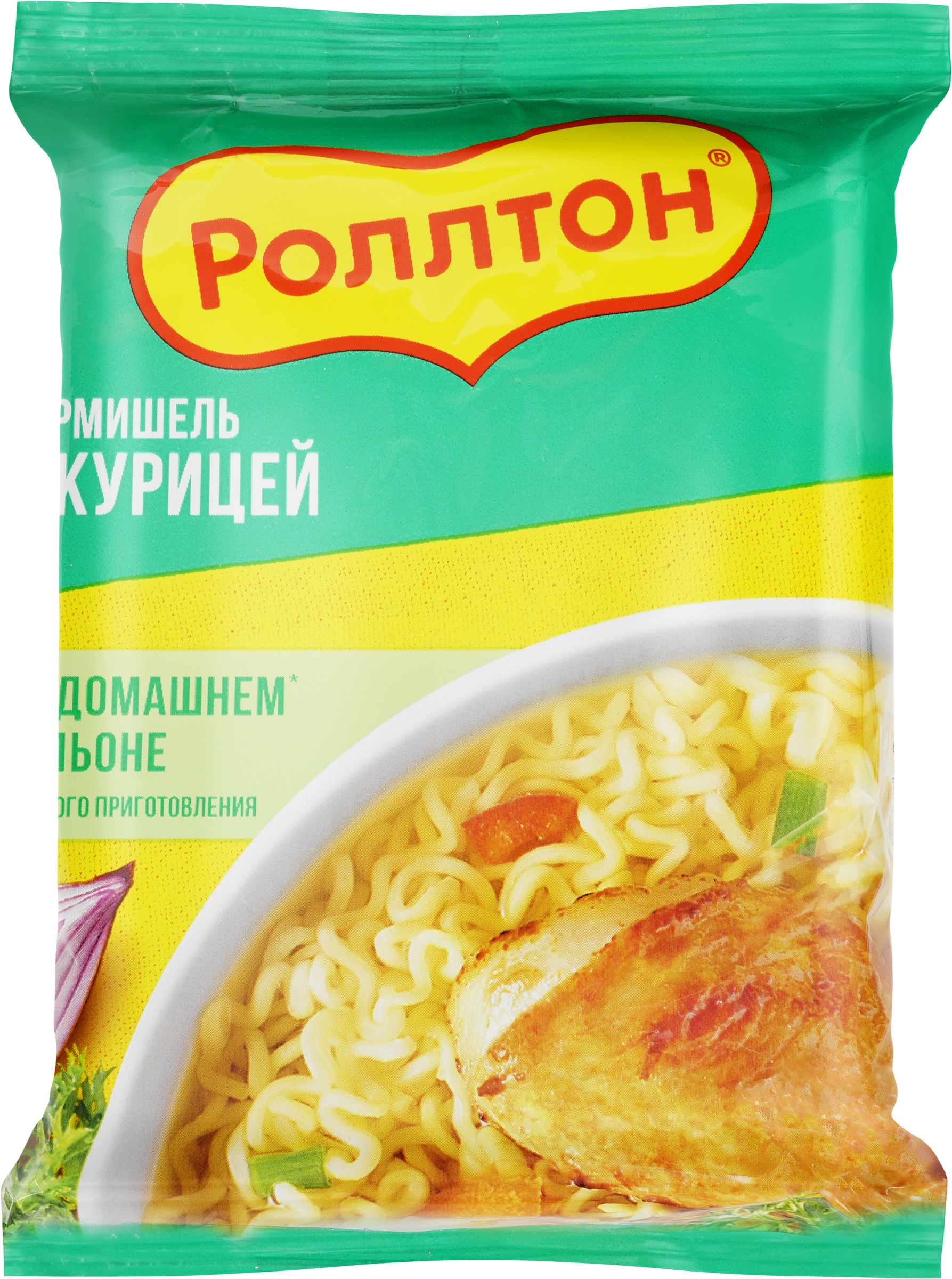 Изображение товара Вермишель РОЛЛТОН На домашнем бульоне с курицей, 60г