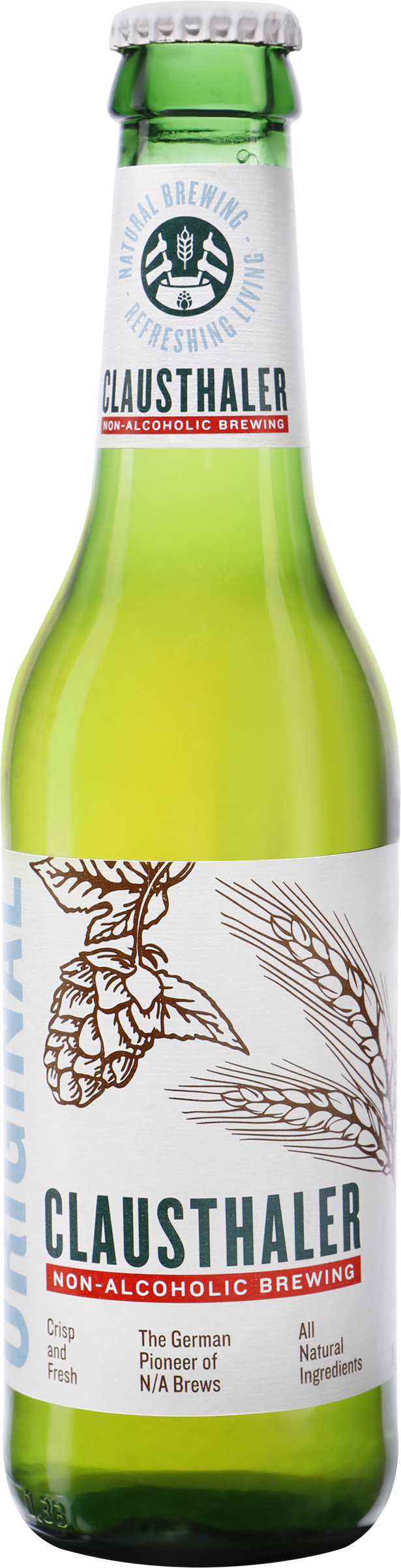 Изображение товара Пиво светлое безалкогольное CLAUSTHALER Original фильтрованное пастеризованное, не более 0,5%, 0,33л