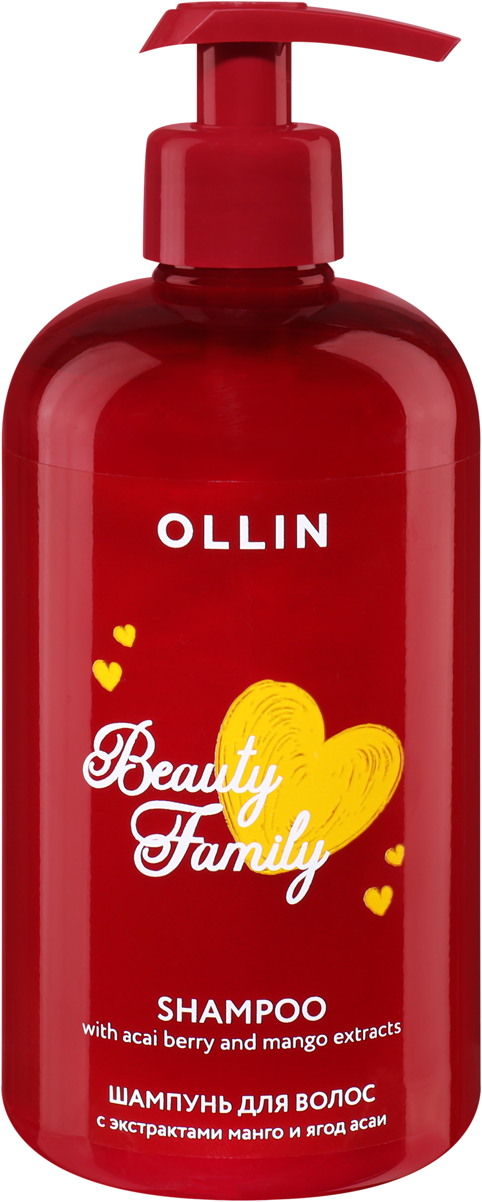Изображение товара Шампунь для волос OLLIN Beauty family с экстрактами манго и ягод асаи, 500мл