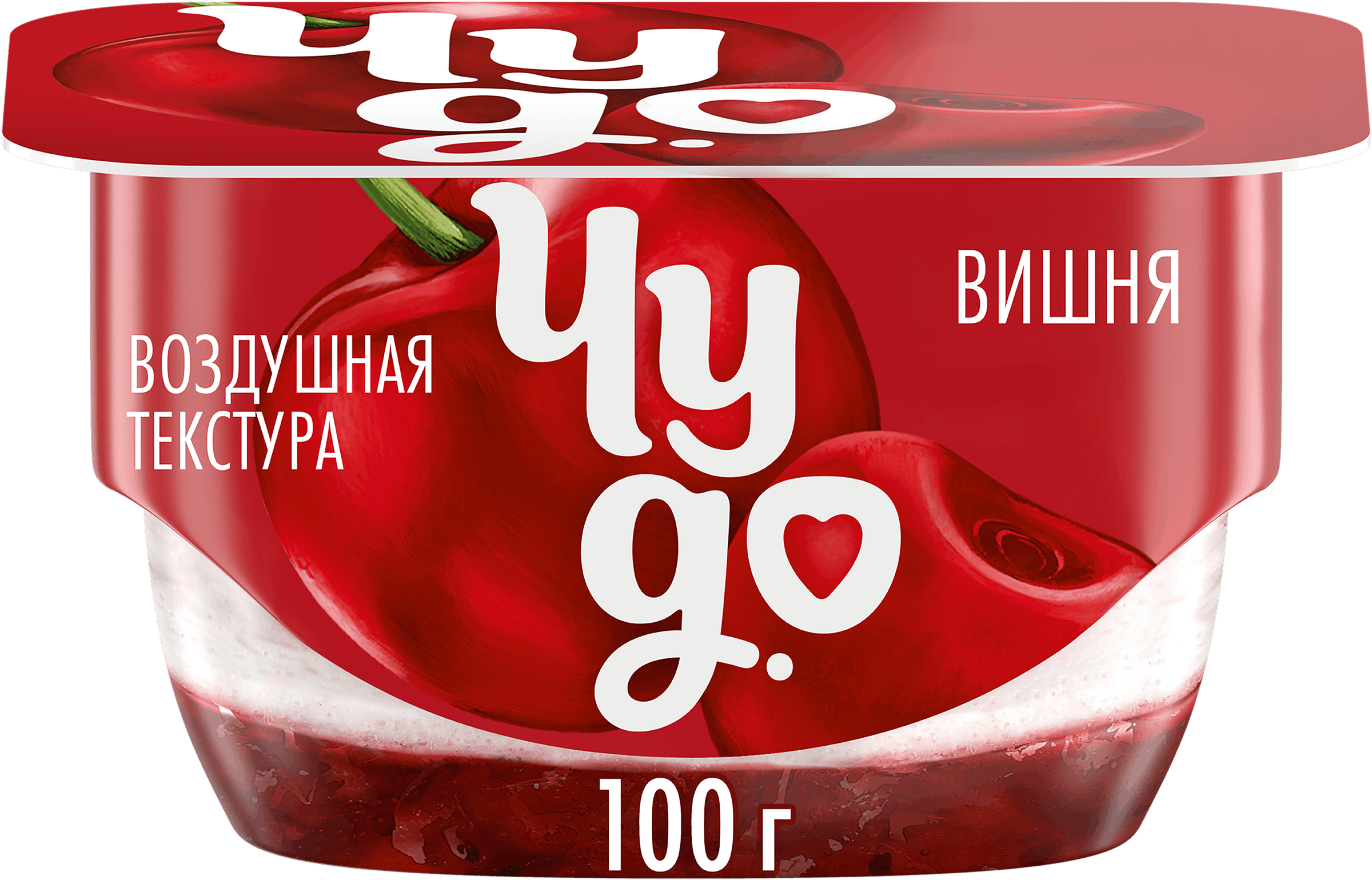 Изображение товара Десерт творожный ЧУДО Творожок взбитый двухслойный Вишня 4,2%, без змж, 100г