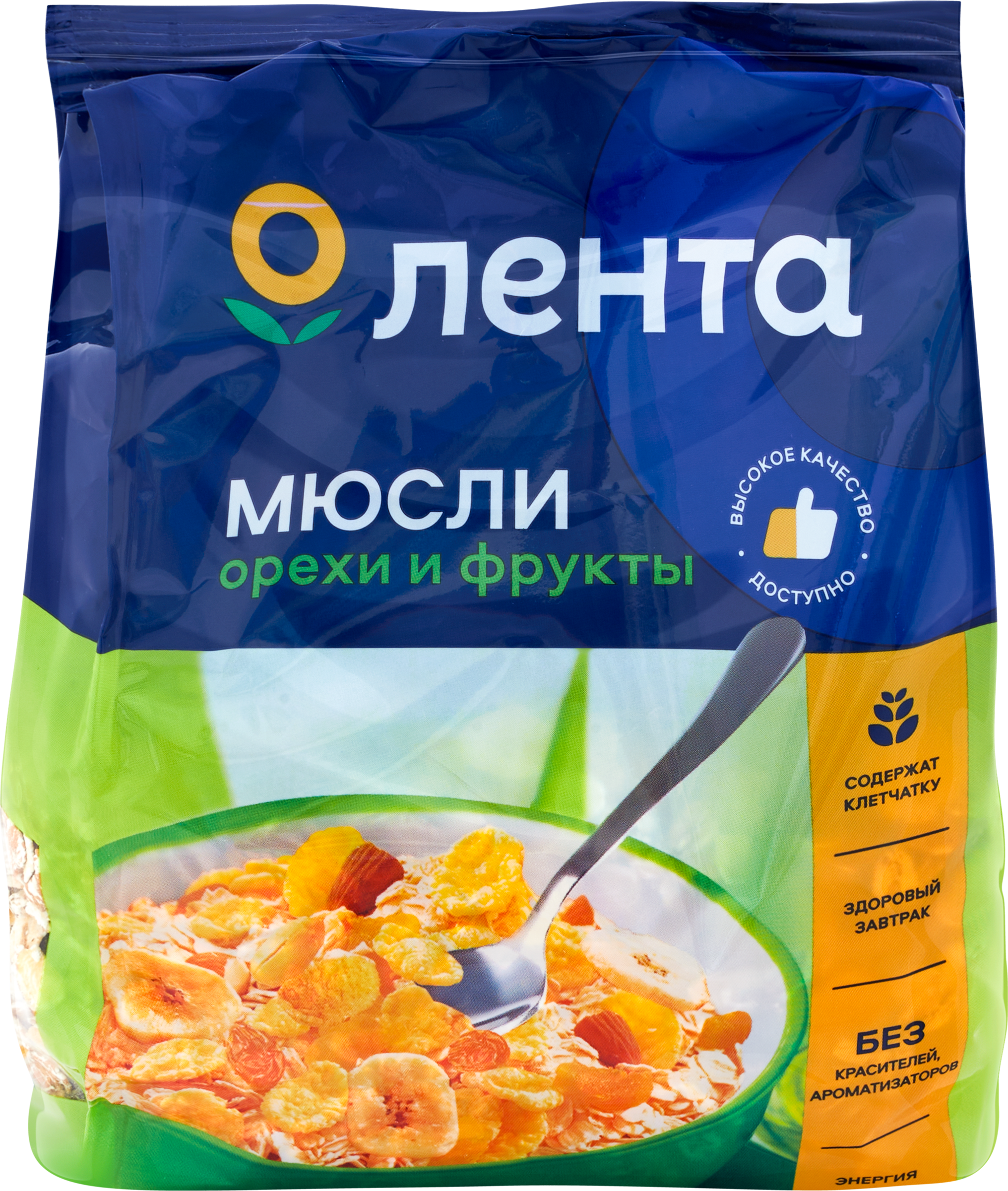 Изображение товара Мюсли фруктово-ореховые ЛЕНТА 400г натуральный продукт для завтрака