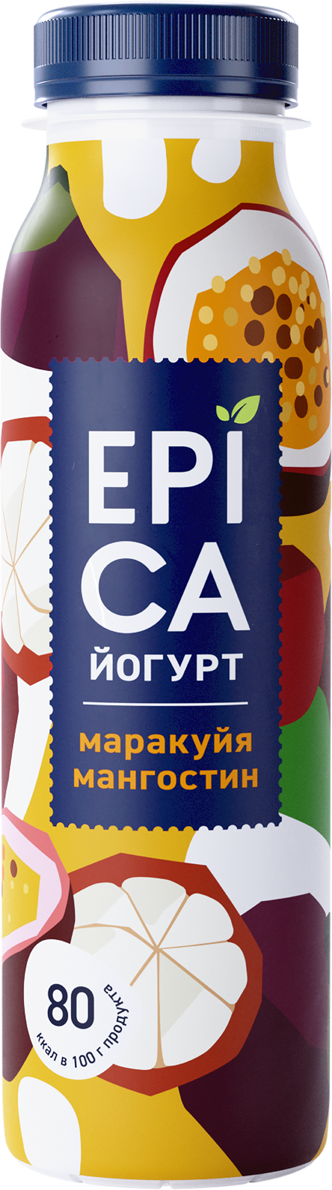 Изображение товара Йогурт питьевой EPICA с маракуйей и мангостином 2,5%, без змж, 260г