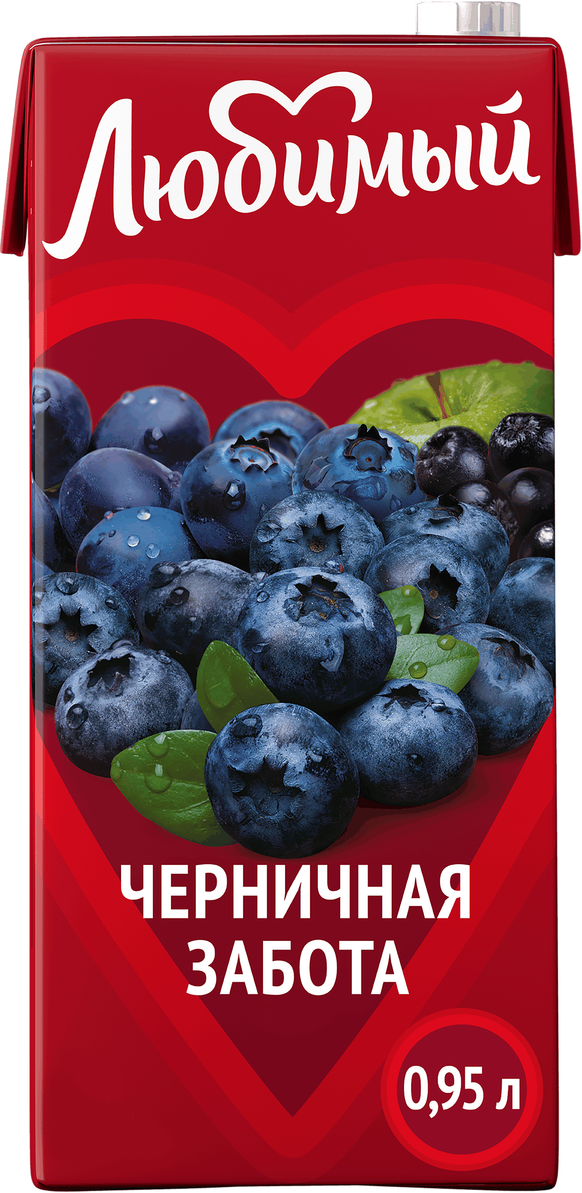 Изображение товара Напиток сокосодержащий ЛЮБИМЫЙ Черника осветленный 0.95л негазированный