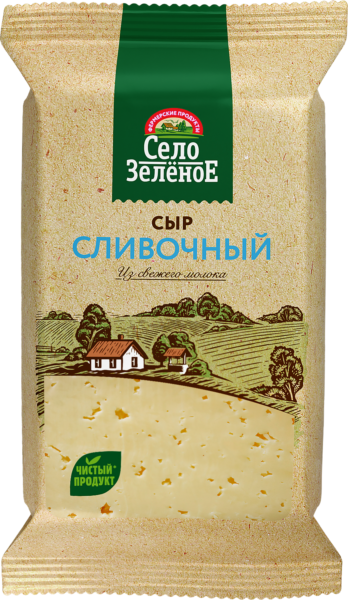 Изображение товара Сыр СЕЛО ЗЕЛЕНОЕ Сливочный 50%, без змж, 200г