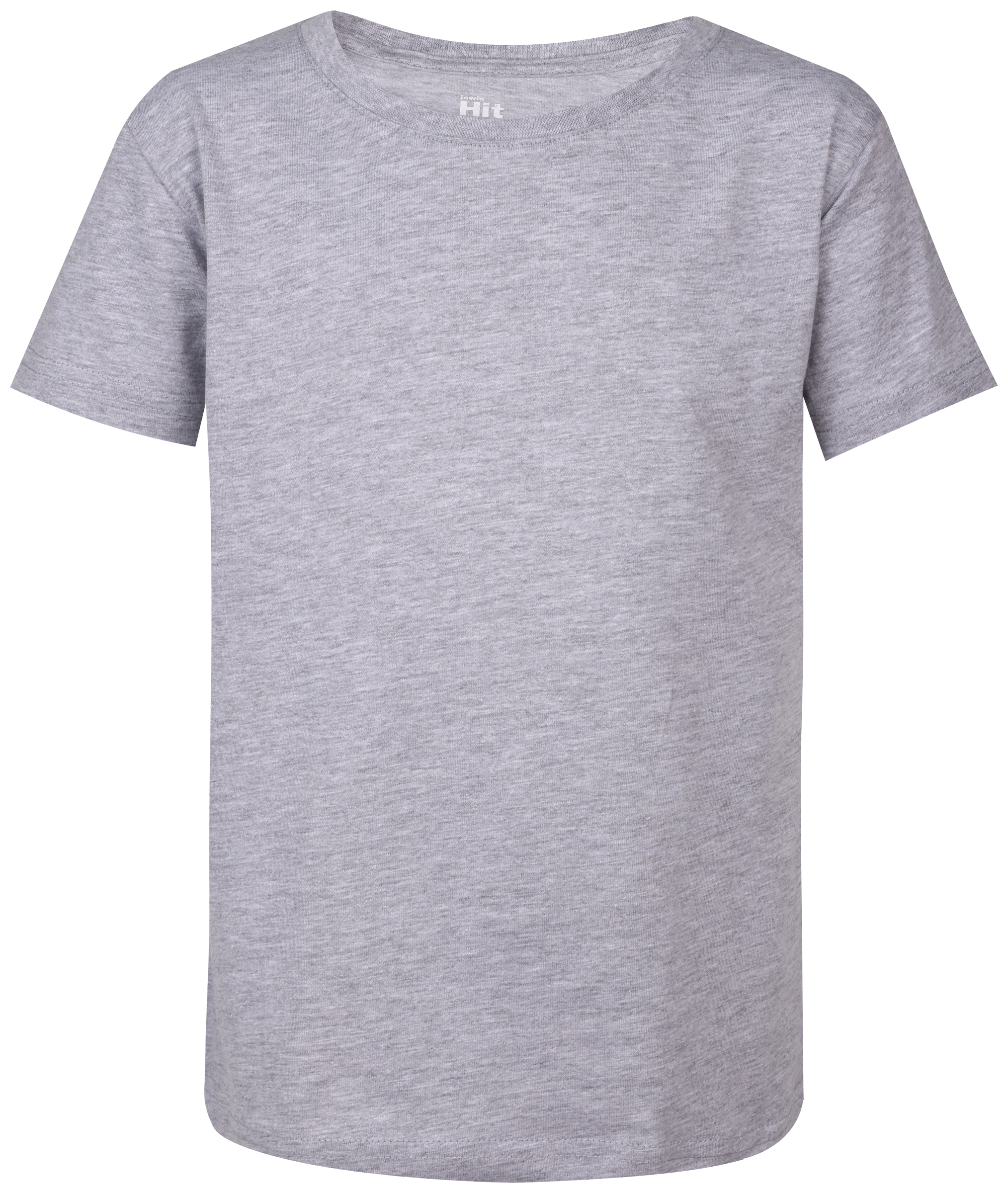 Изображение товара Детская футболка INWIN Kids серый меланж короткий рукав для девочек и мальчиков