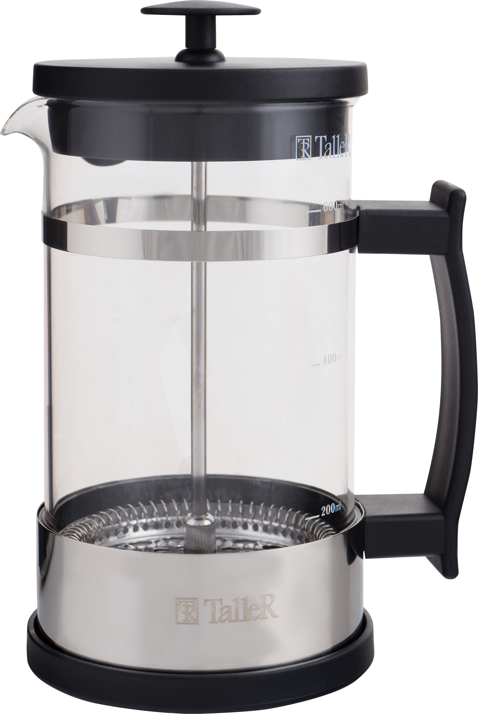 Изображение товара Френч-пресс TALLER Дориан 600мл стекло нержавеющая сталь дизайн