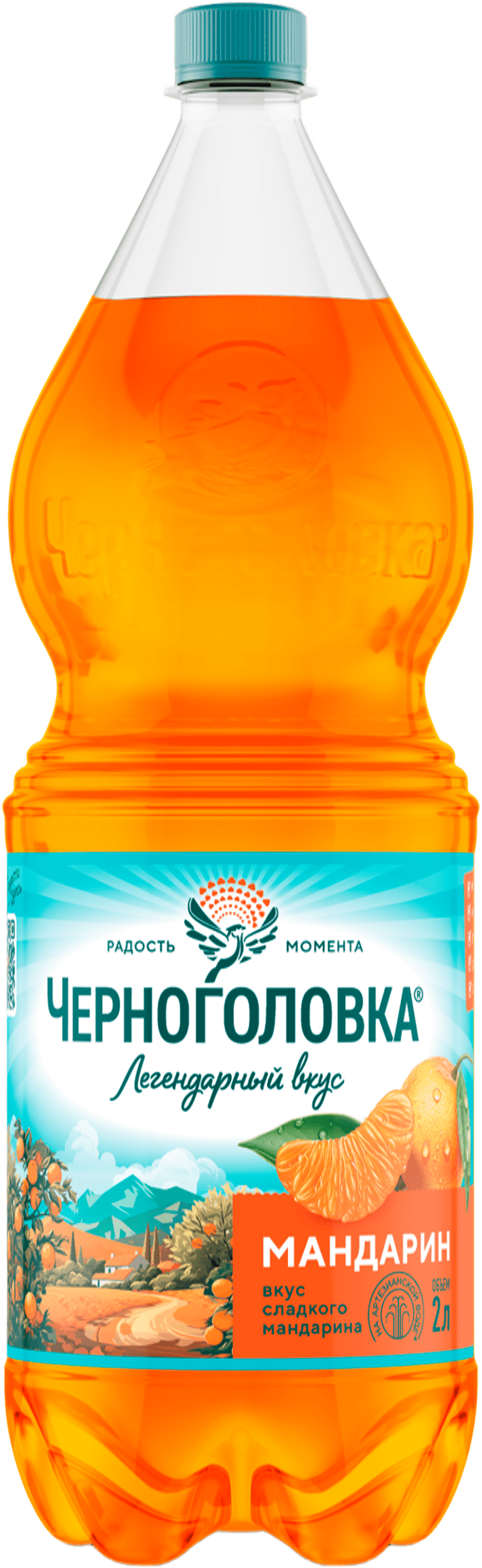 Изображение товара Напиток ЧЕРНОГОЛОВКА Мандарин сильногазированный 2л