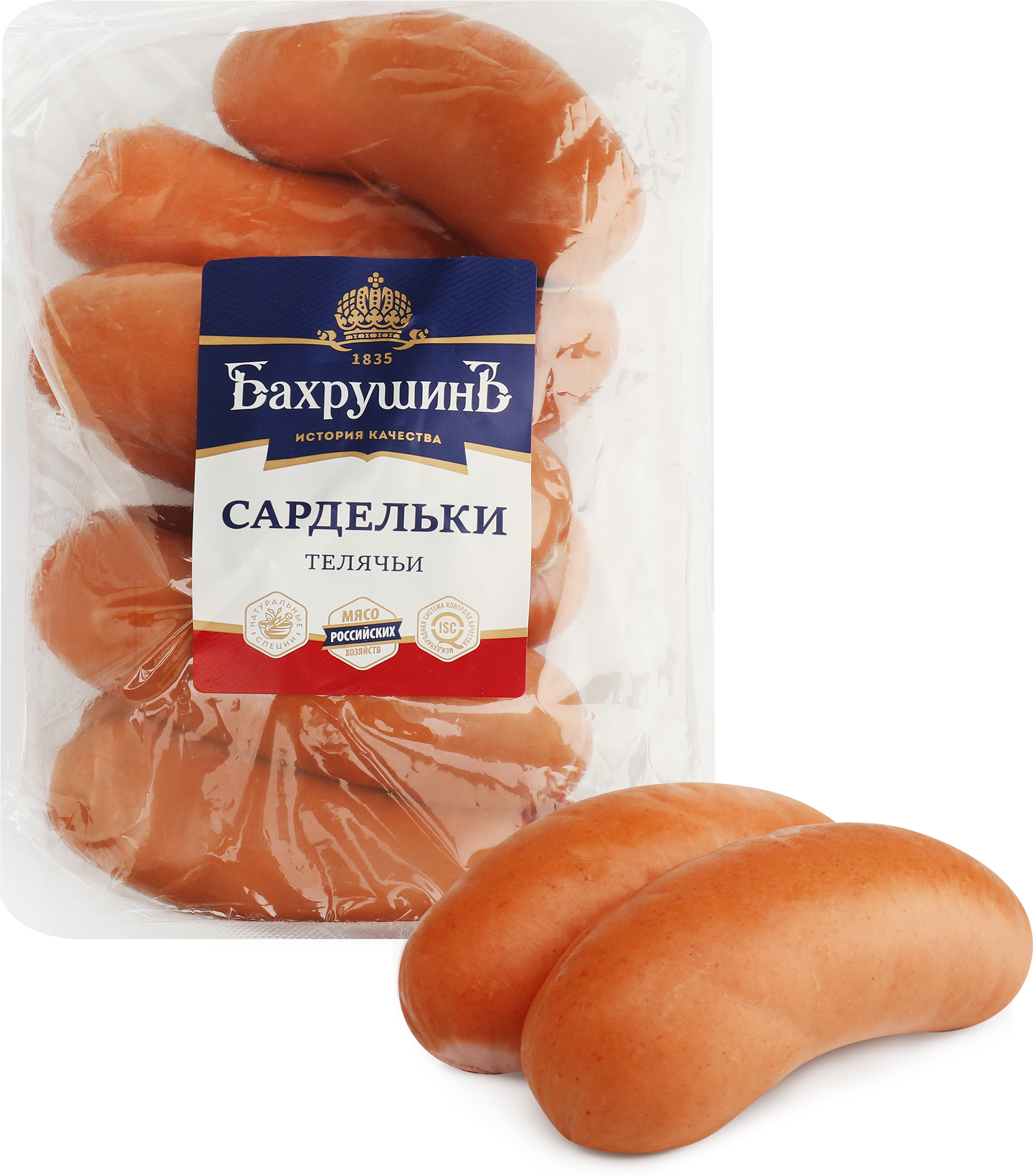 Изображение товара Сардельки БАХРУШИНЪ Телячьи, категория В, весовые