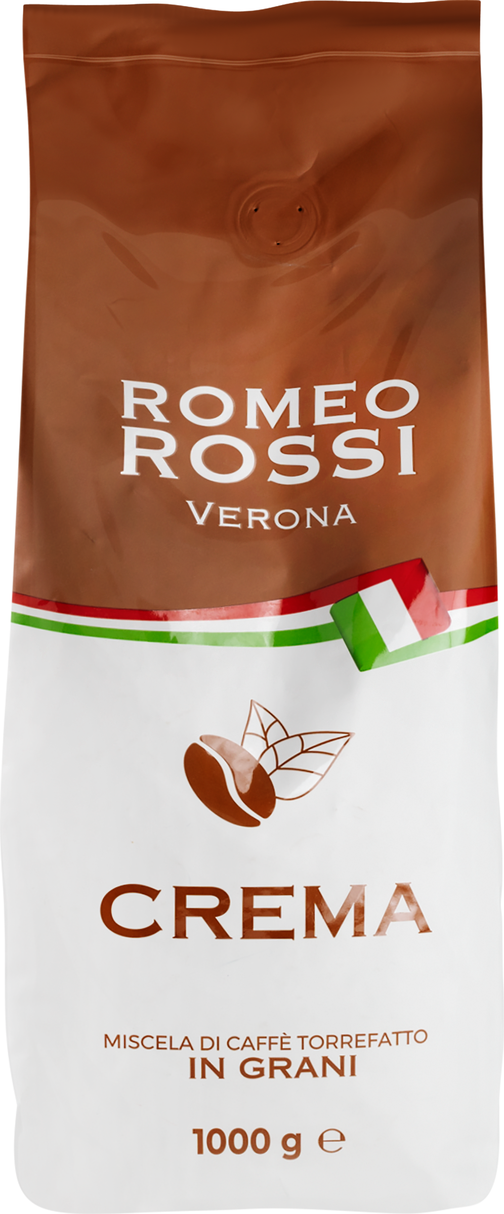 Изображение товара Кофе зерновой ROMEO ROSSI Crema натуральный жареный 1кг Италия