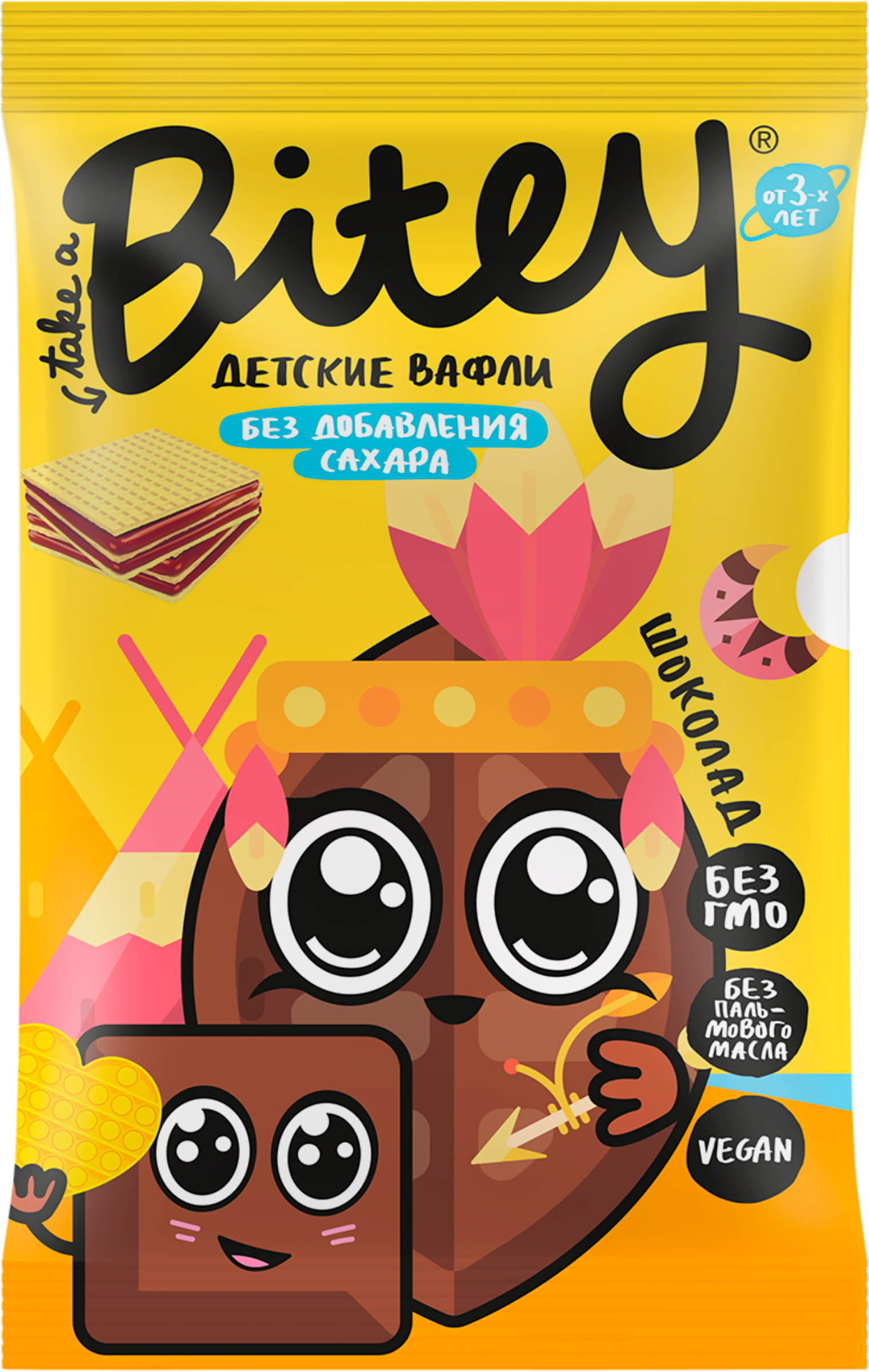 Изображение товара Вафли TAKE A BITEY Шоколад, с 3 лет, 35г