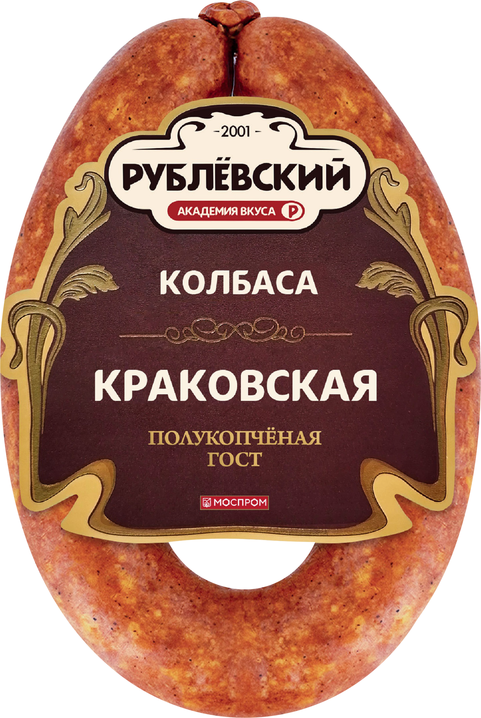 Изображение товара Краковская полукопченая колбаса высший сорт 350г РУБЛЁВСКИЙ