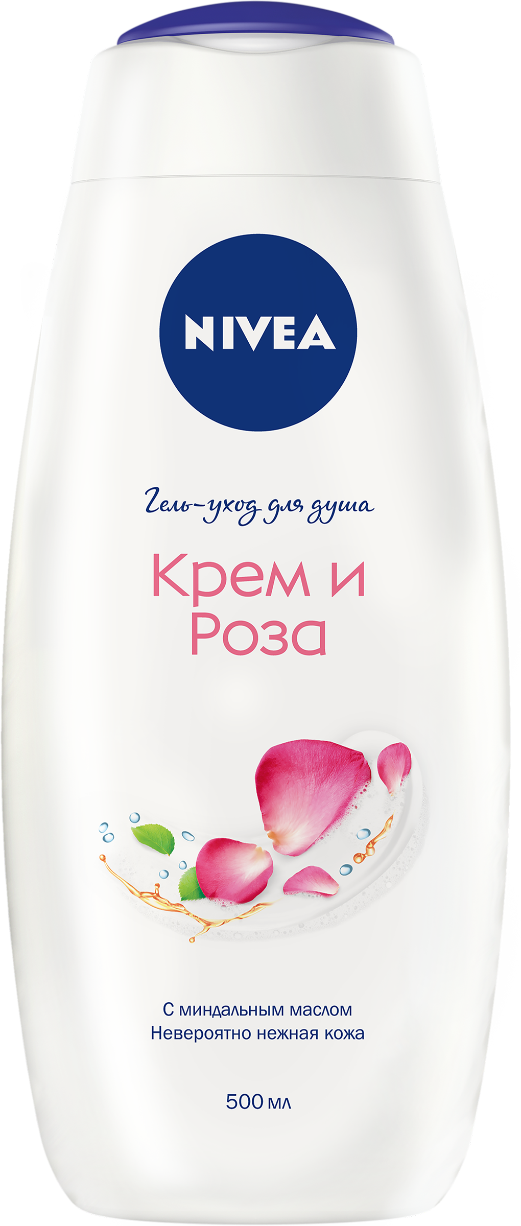 Изображение товара Гель для душа NIVEA Крем и роза 500мл увлажнение и забота для всей семьи