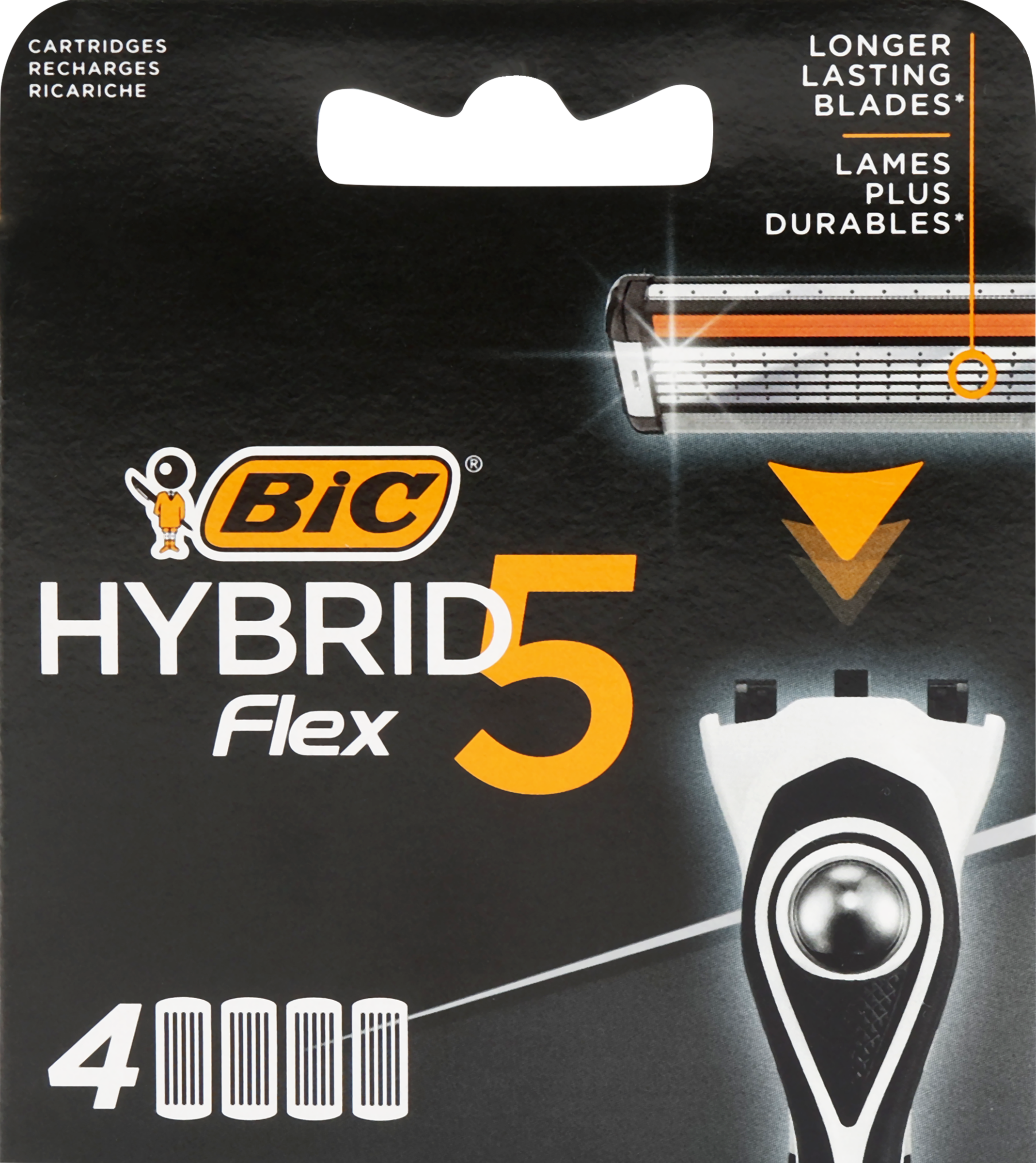 Изображение товара Картриджи для бритвы BIC Flex 5 Hybrid 4 шт сменные кассеты универсальные
