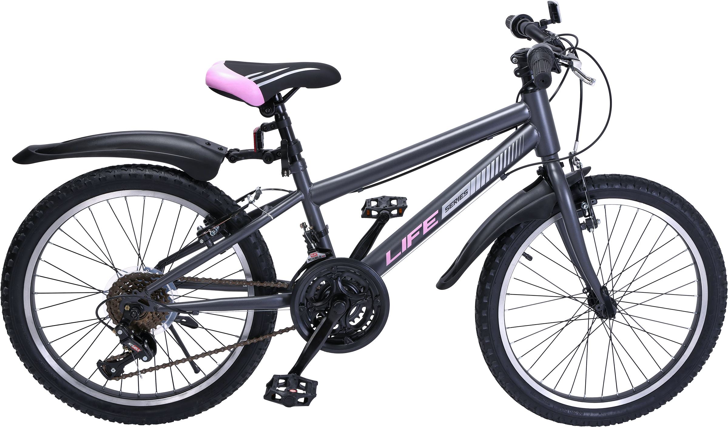 Изображение товара Велосипед Life 20", 18 скоростей серо-розовый, в ассортименте, Арт.  LFE20ST-U