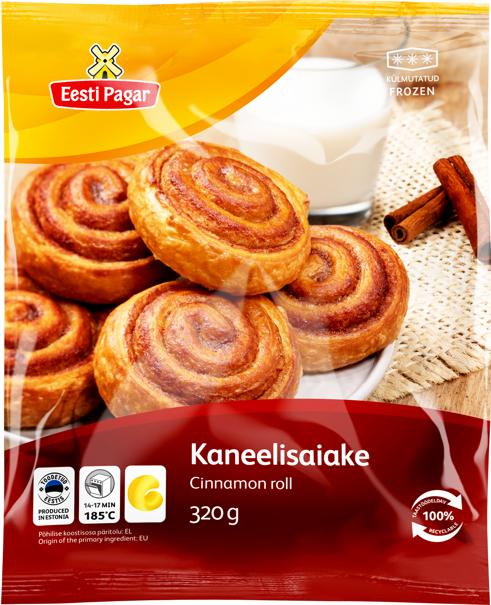 Изображение товара Улитки с корицей EESTI PAGAR 320г домашняя выпечка