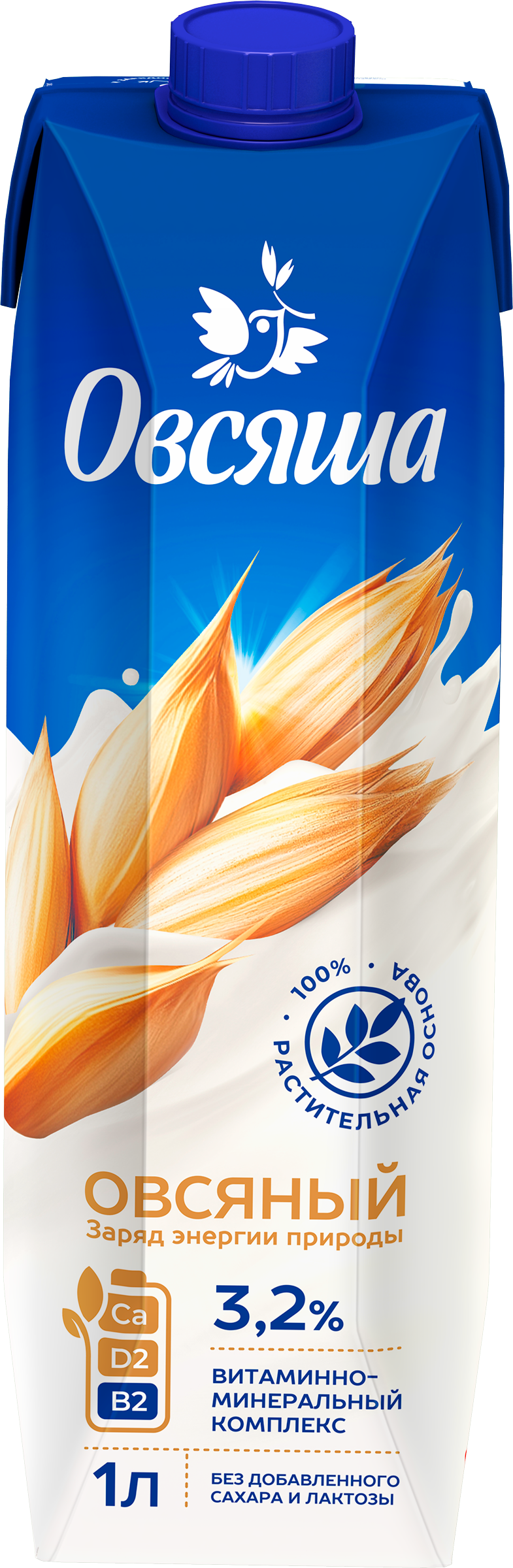 Изображение товара Овсяный напиток ОВСЯША обогащенный витаминами 1000мл натуральный в тетра-пак