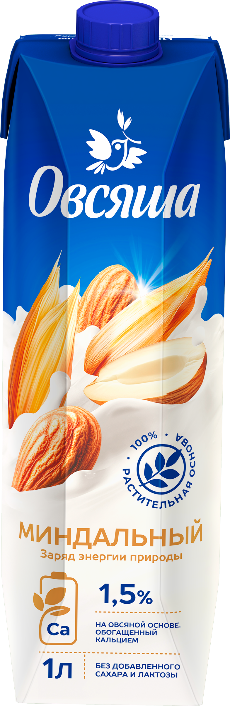 Изображение товара Напиток миндальный ОВСЯША на овсяной основе 1,5% 1000мл