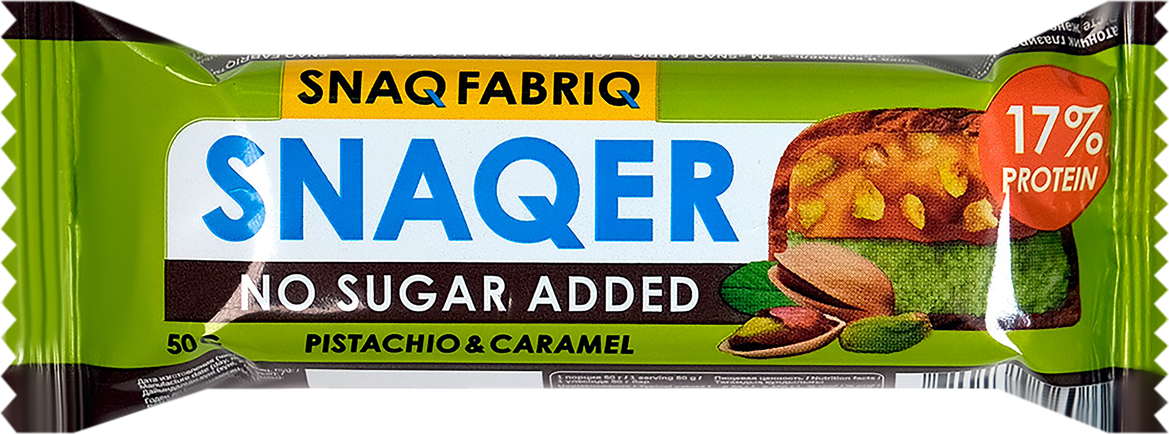 Изображение товара Батончик SNAQ FABRIQ Фисташка и карамель, глазированный, 50г