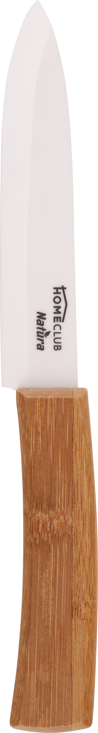 Изображение товара Универсальный керамический нож HOMECLUB Natura 13см с деревянной ручкой