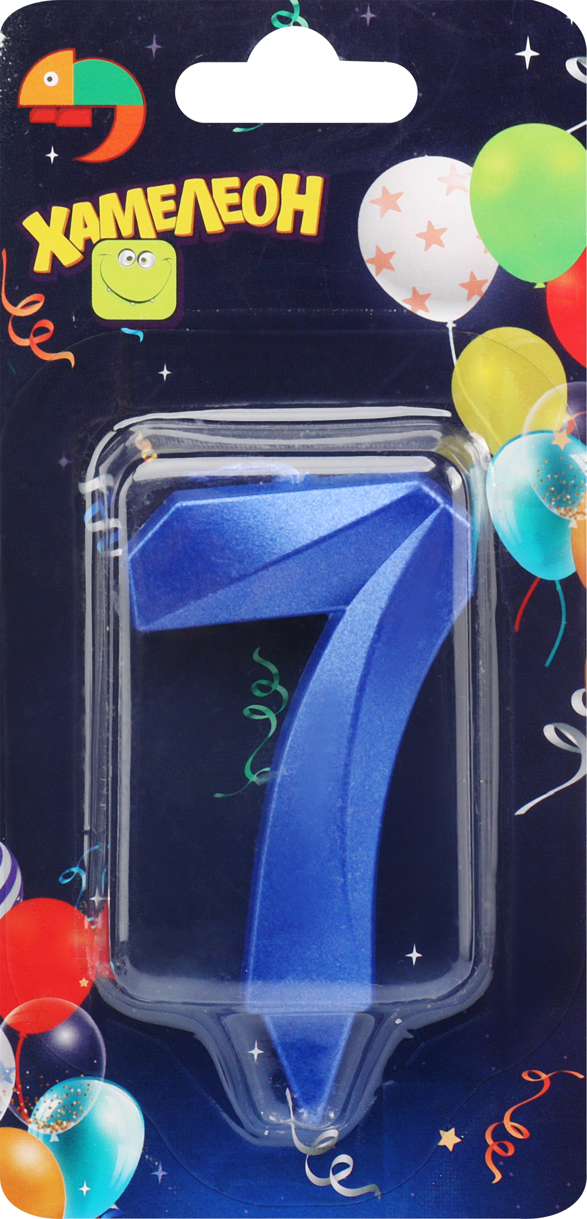 Изображение товара Свеча ХАМЕЛЕОН Цифра 7 Грань, в ассортименте