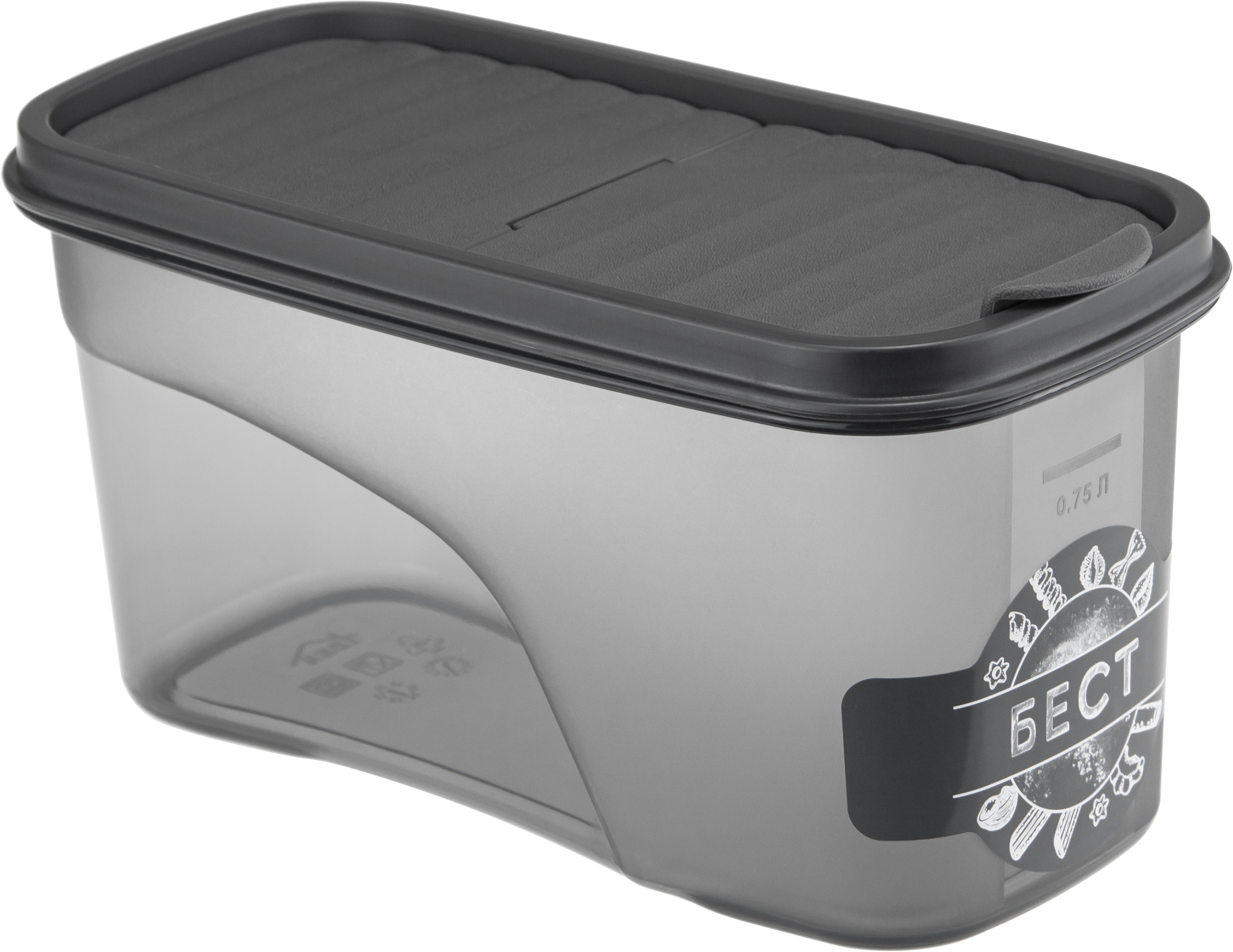 Изображение товара Емкость для сыпучих продуктов IDEA Бест 1л графитовая