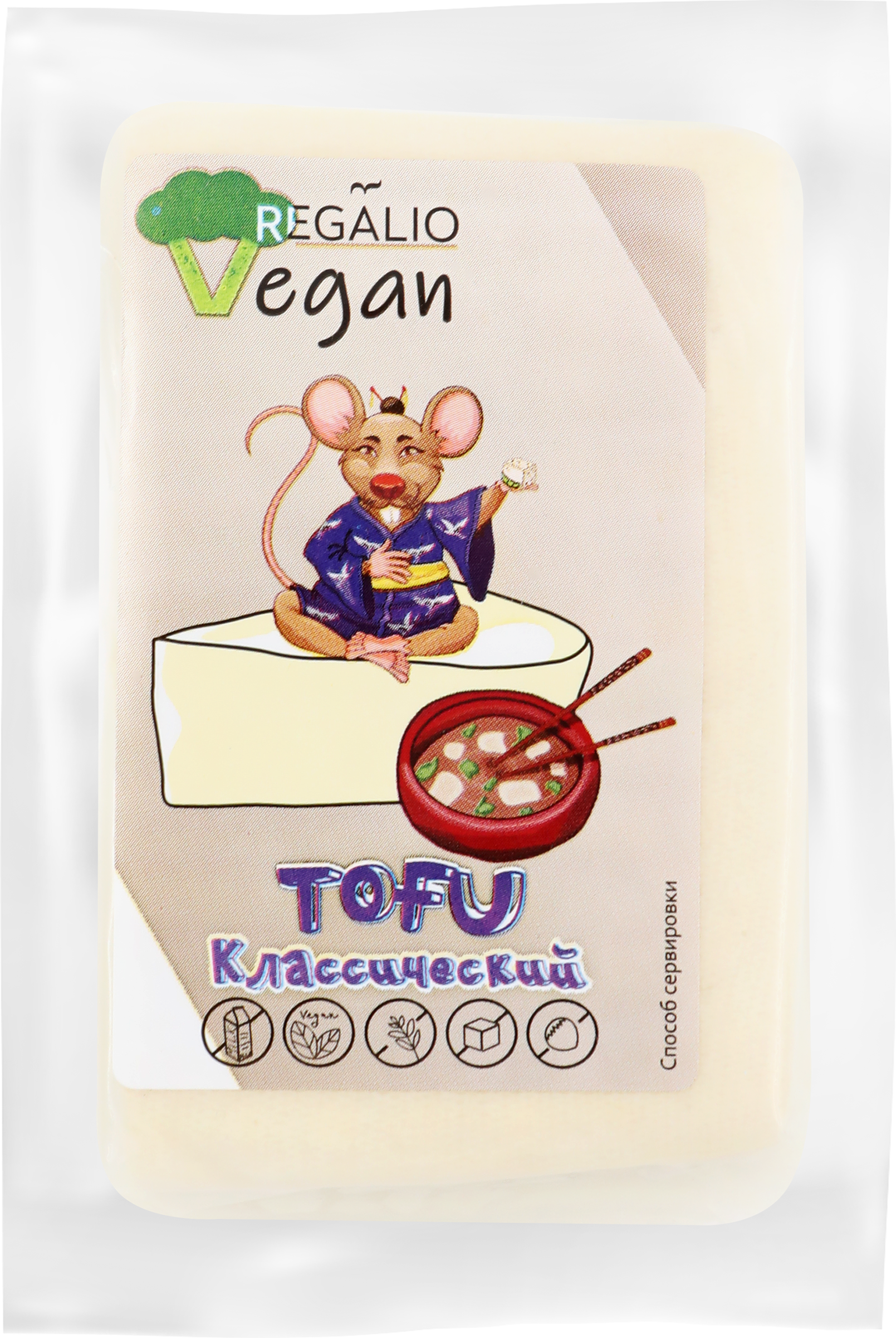 Изображение товара Продукт соевый REGALIO VEGAN Тофу Классический, 200г