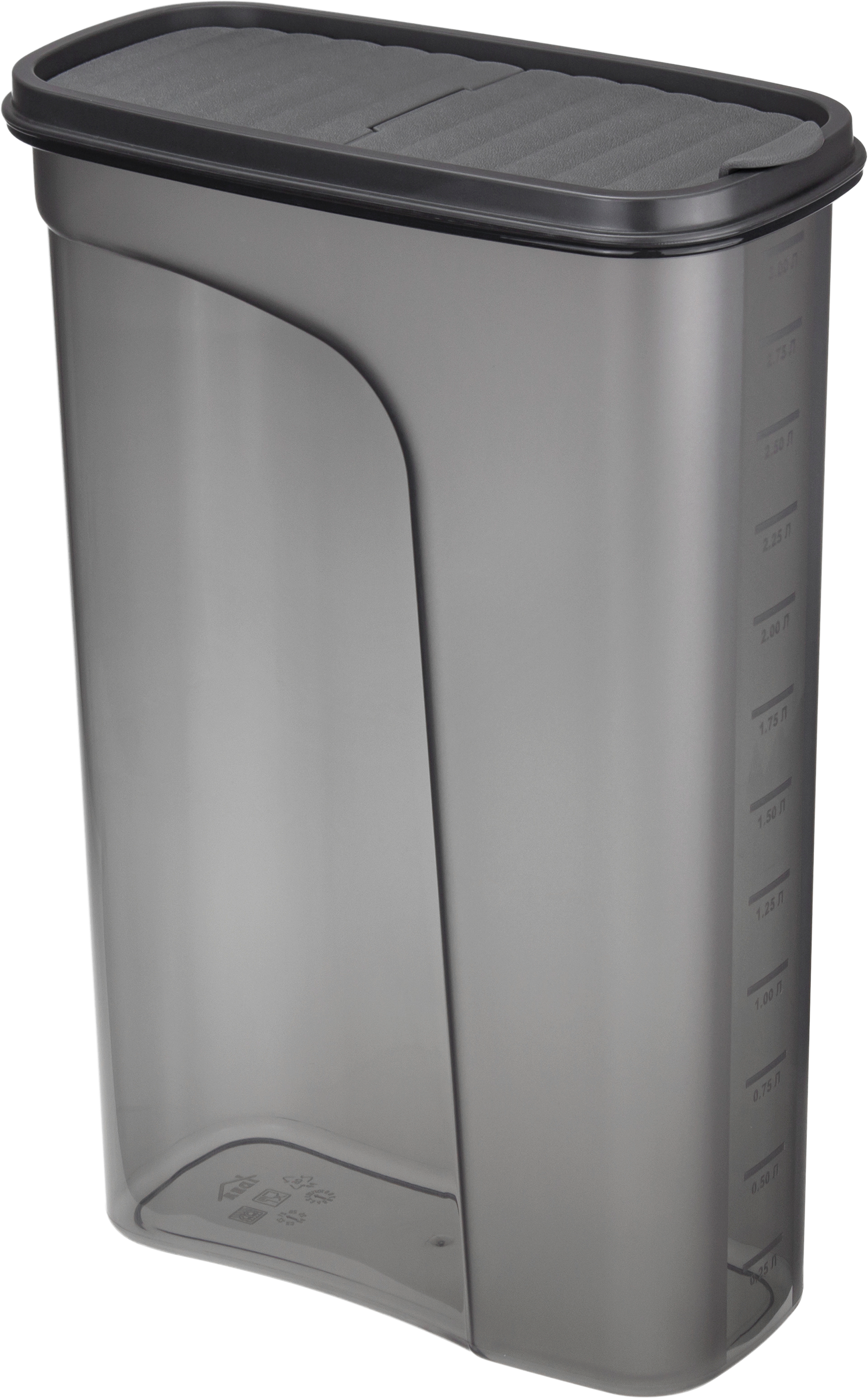 Изображение товара Емкость для сыпучих продуктов IDEA Бест, графитовый, 3л