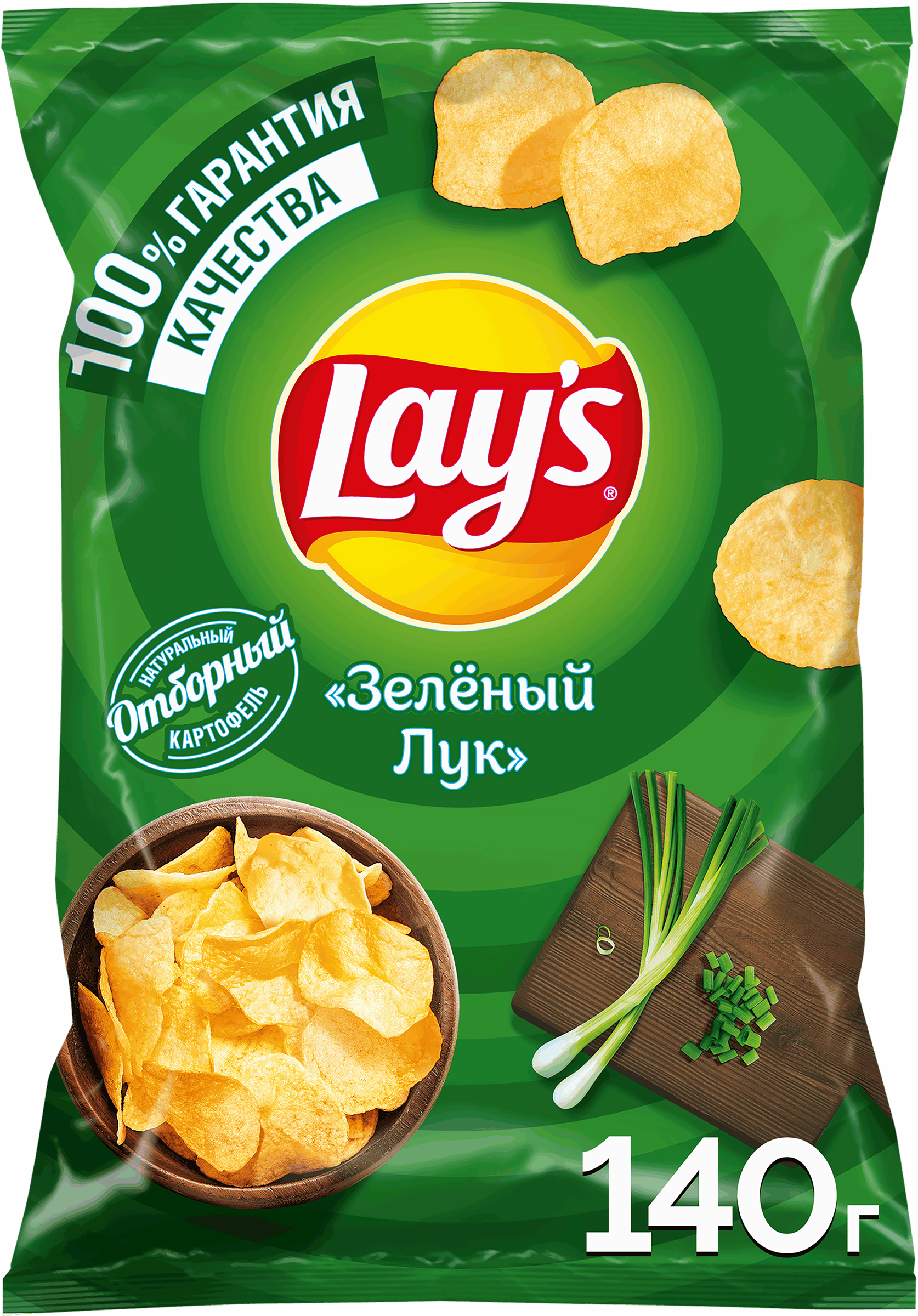 Изображение товара Чипсы картофельные LAY'S Молодой зеленый лук, 140г
