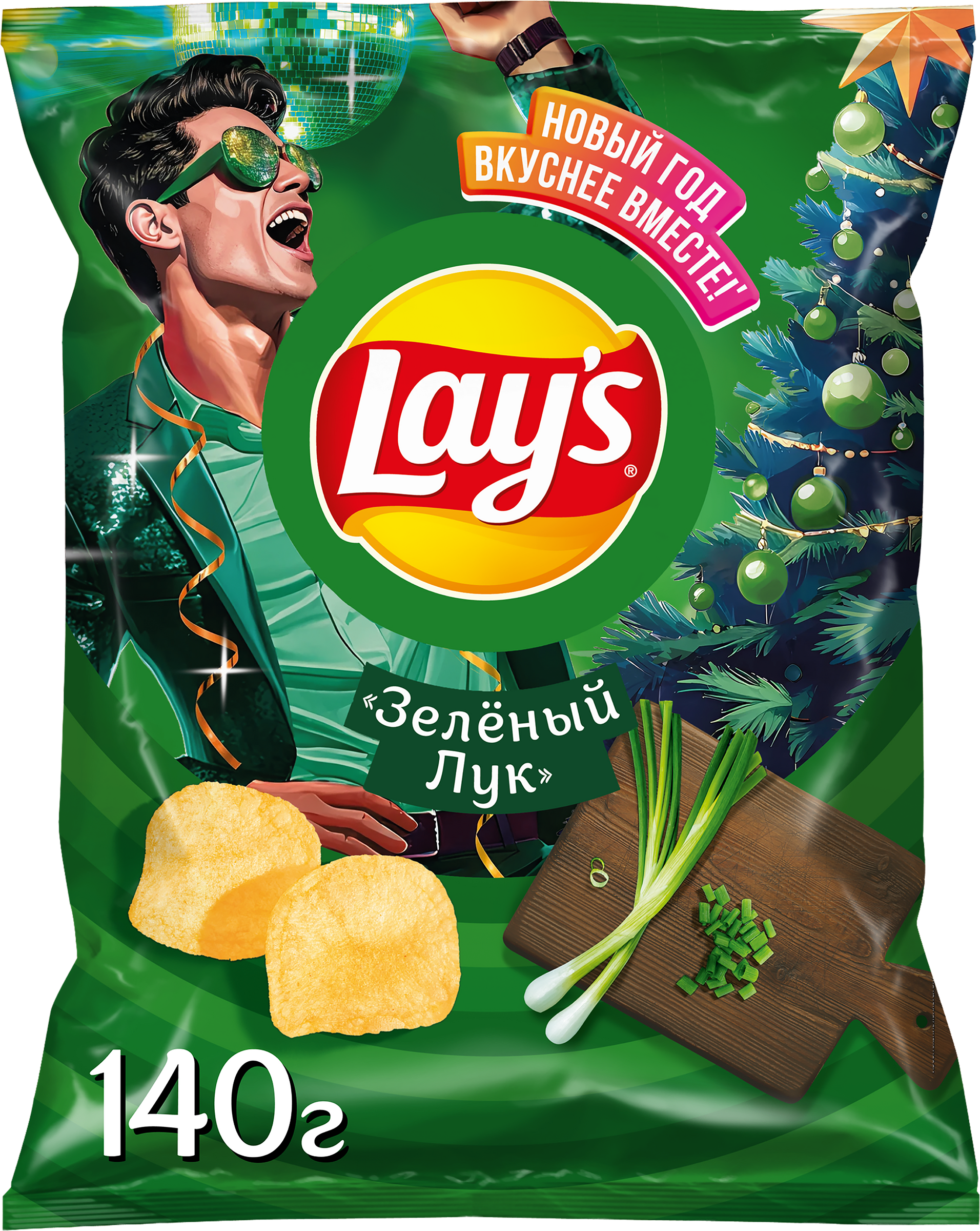 Изображение товара Чипсы картофельные LAY'S Молодой зеленый лук, 140г