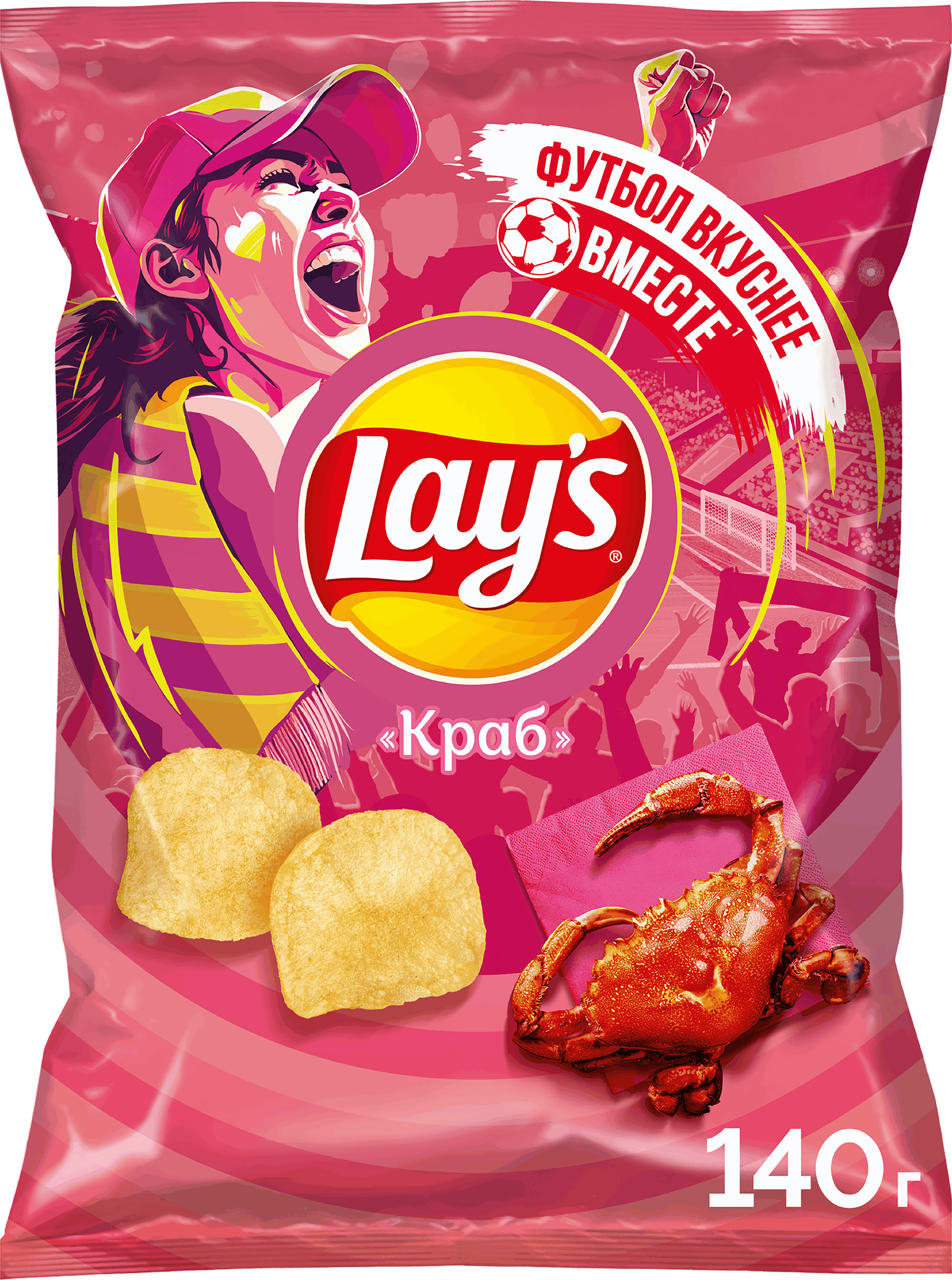 Изображение товара Чипсы картофельные LAY'S Краб 140г хрустящая морская закуска