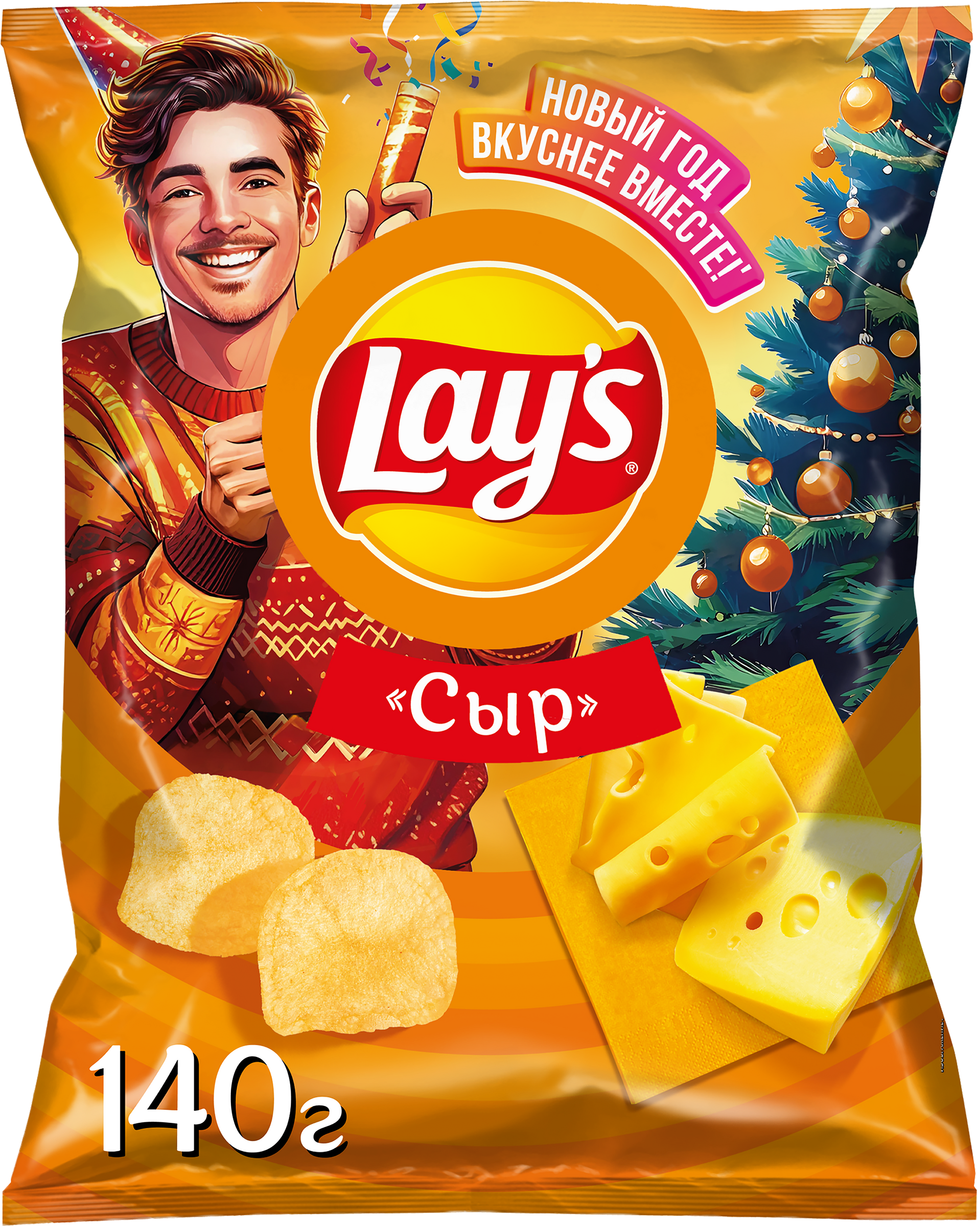 Изображение товара Чипсы картофельные LAY'S Сыр, 140г - популярная закуска