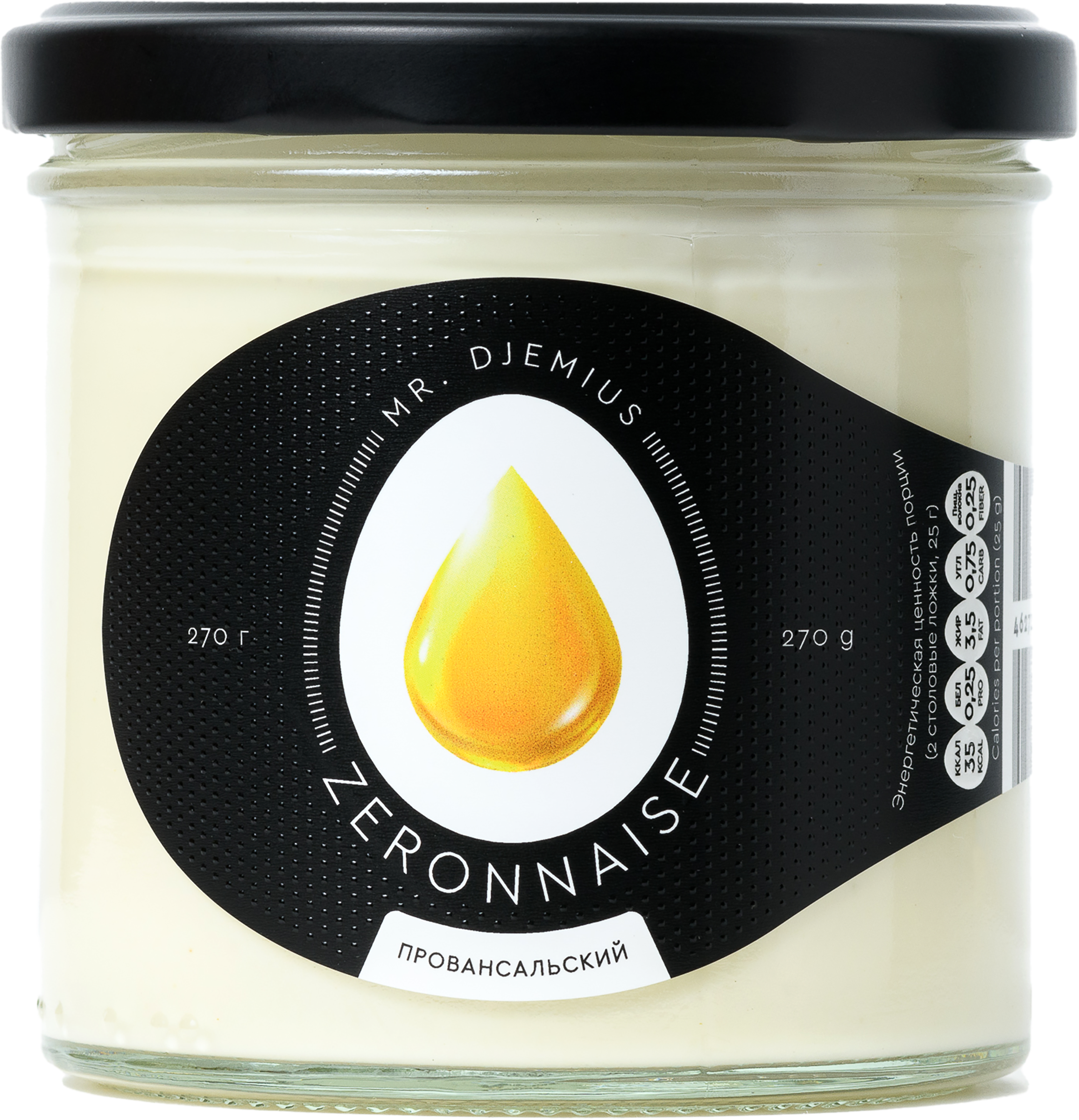 Изображение товара Соус низкокалорийный MR.DJEMIUS ZERO Zeronnaise Провансальский, на основе растительных масел, 270г