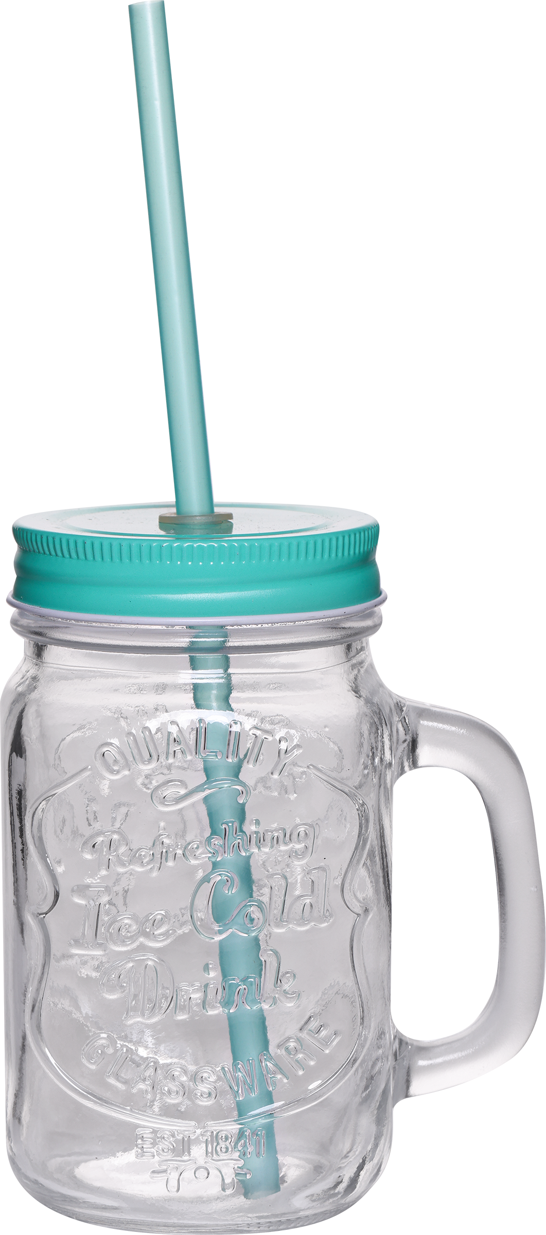 Изображение товара Банка HOMECLUB Refresh, с ручкой и трубочкой, стекло