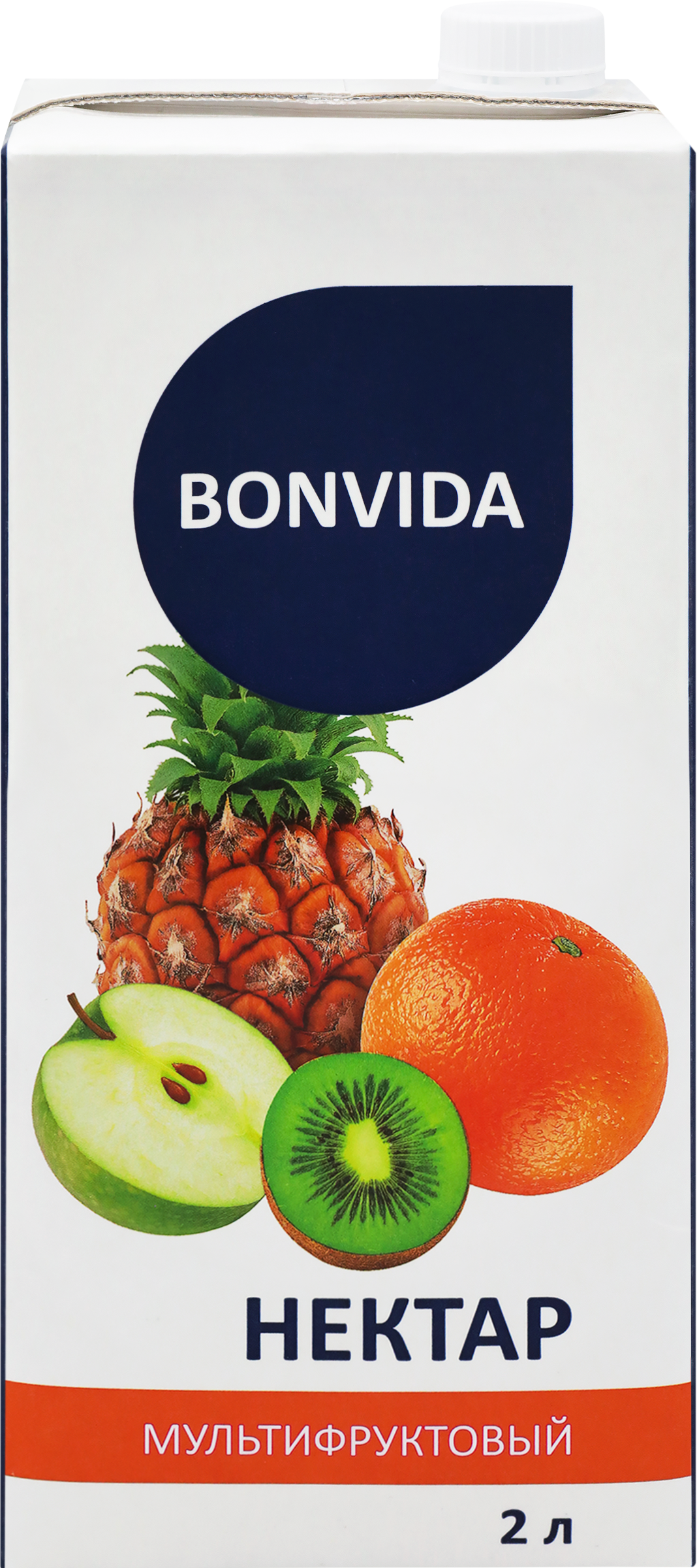 Изображение товара Нектар BONVIDA Мультифруктовый 2л натуральный напиток для детей