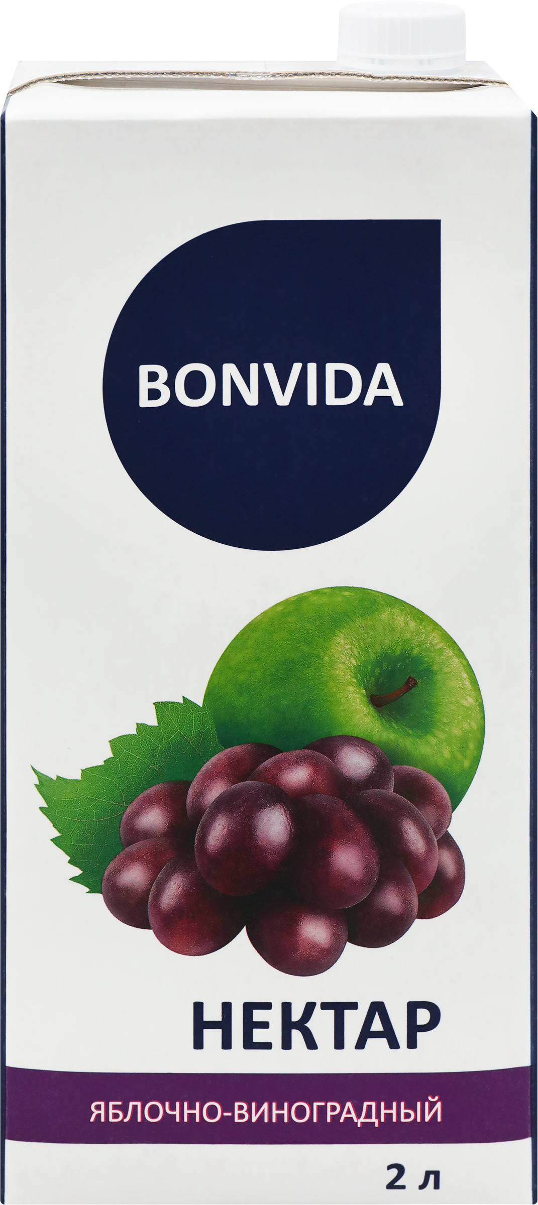 Изображение товара Нектар BONVIDA Яблочно-виноградный, 2л