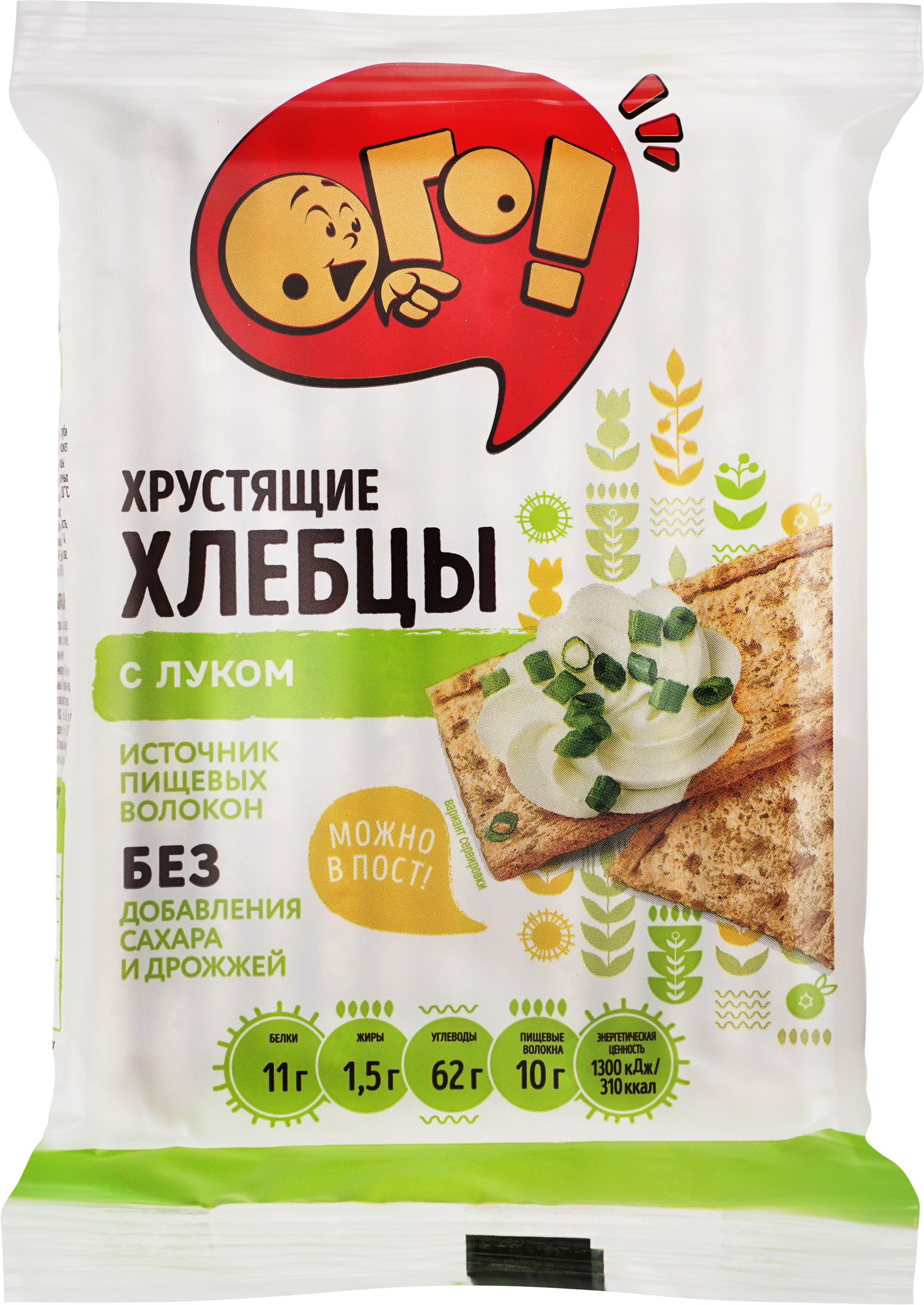 Изображение товара Хлебцы ОГО! с луком, 75г