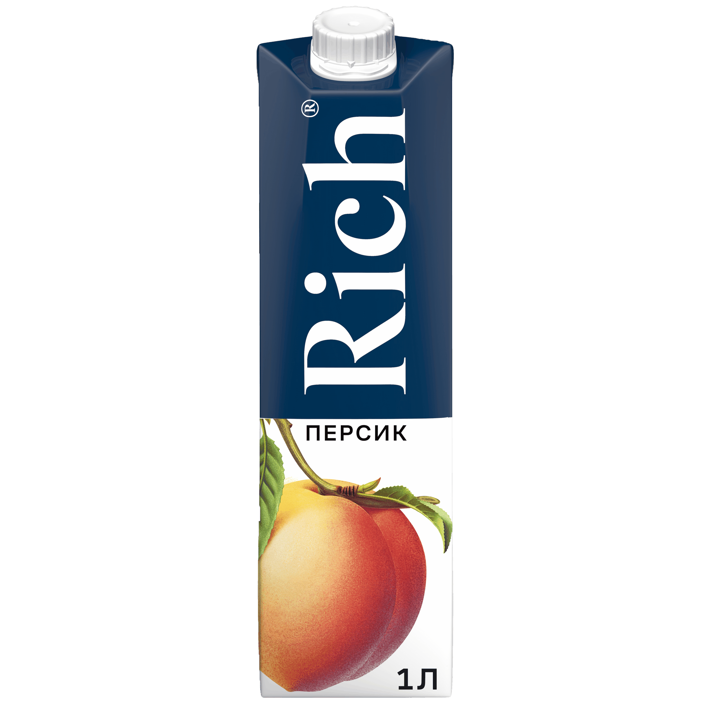 Изображение товара Нектар RICH Персик 1л натуральный напиток комфортная упаковка