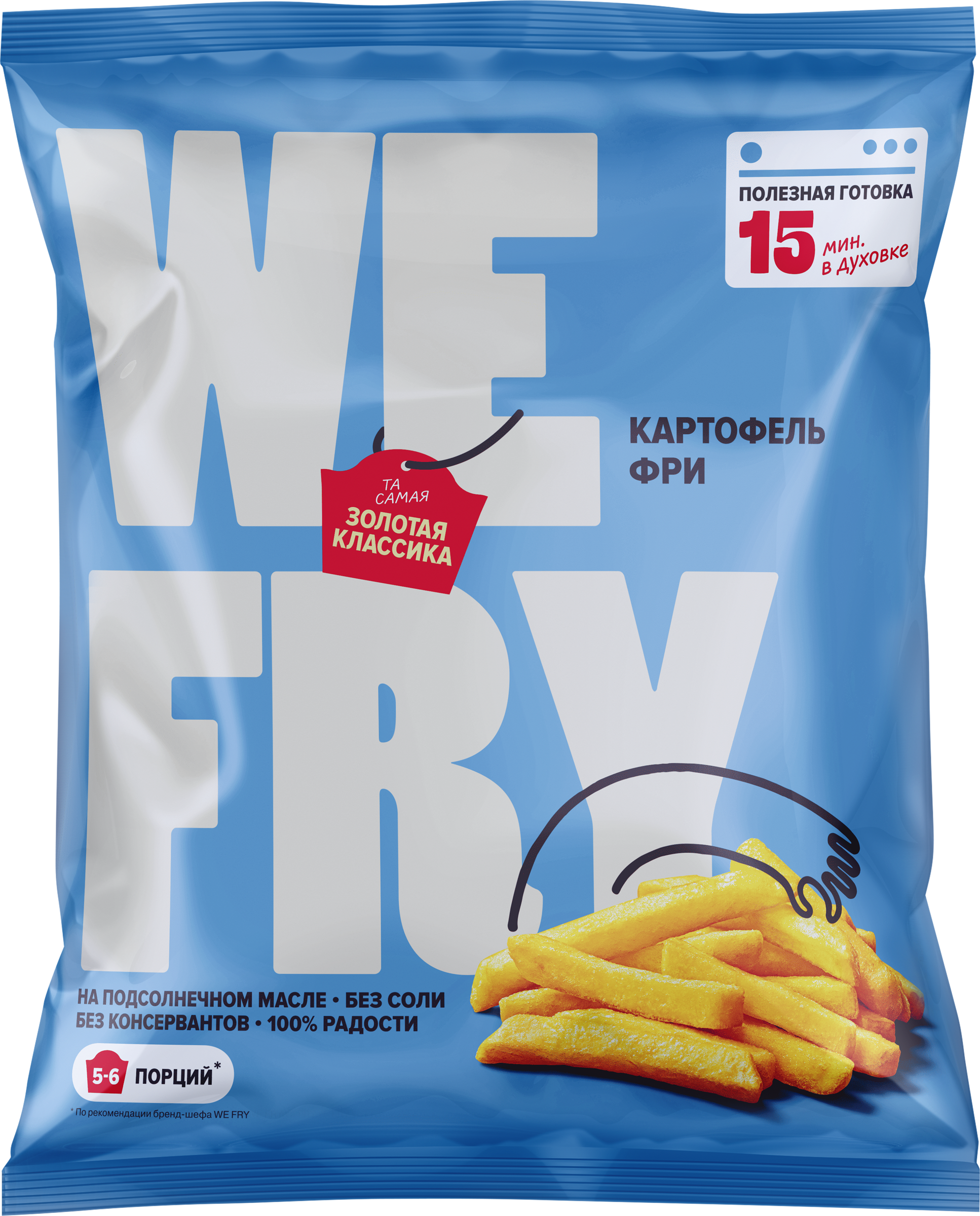 Изображение товара Картофель фри WE FRY предобжаренный без панировки 700г для духовки