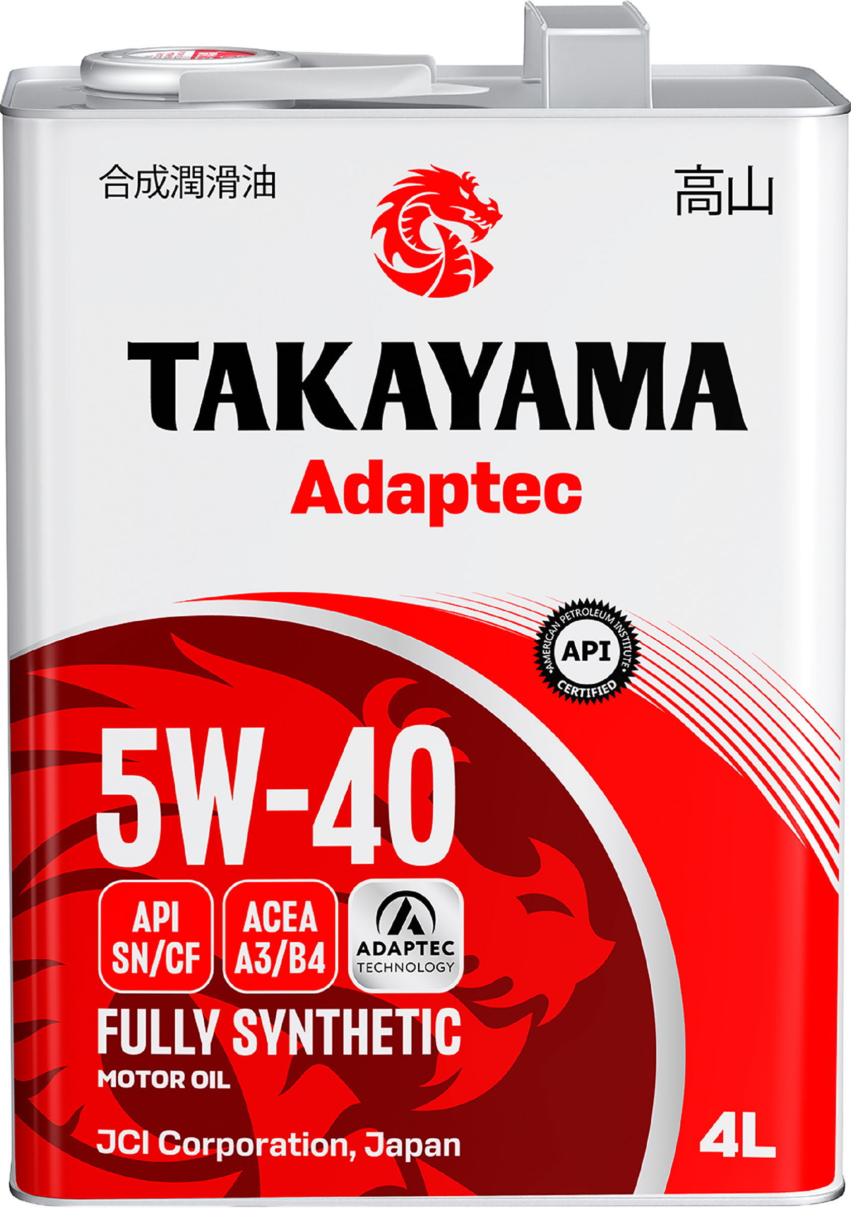 Изображение товара Масло моторное TAKAYAMA синтетическое SAE 5W-40 API SN/CF 4л