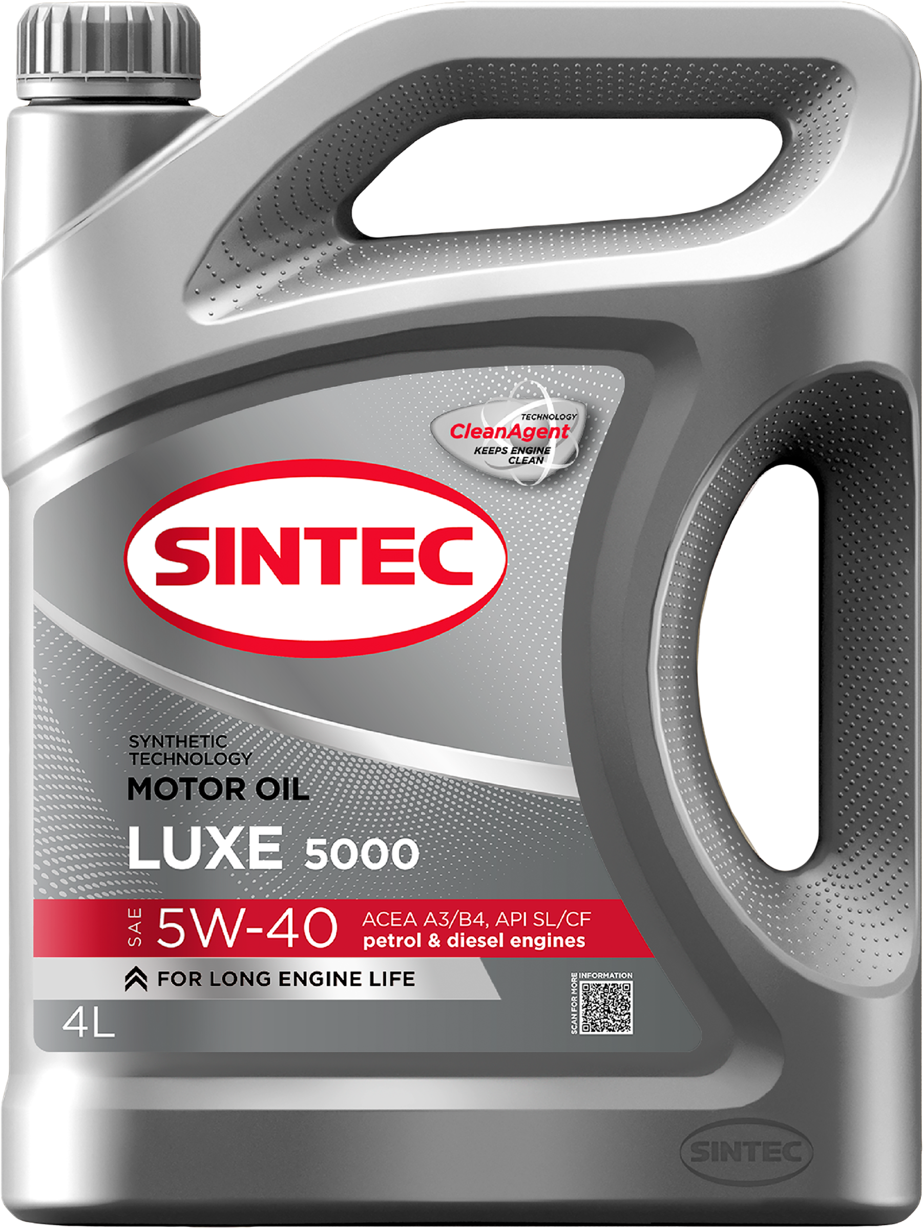 Изображение товара Масло моторное SINTEC Luxe 5000 5W-40 SL/CF 4л полусинтетика