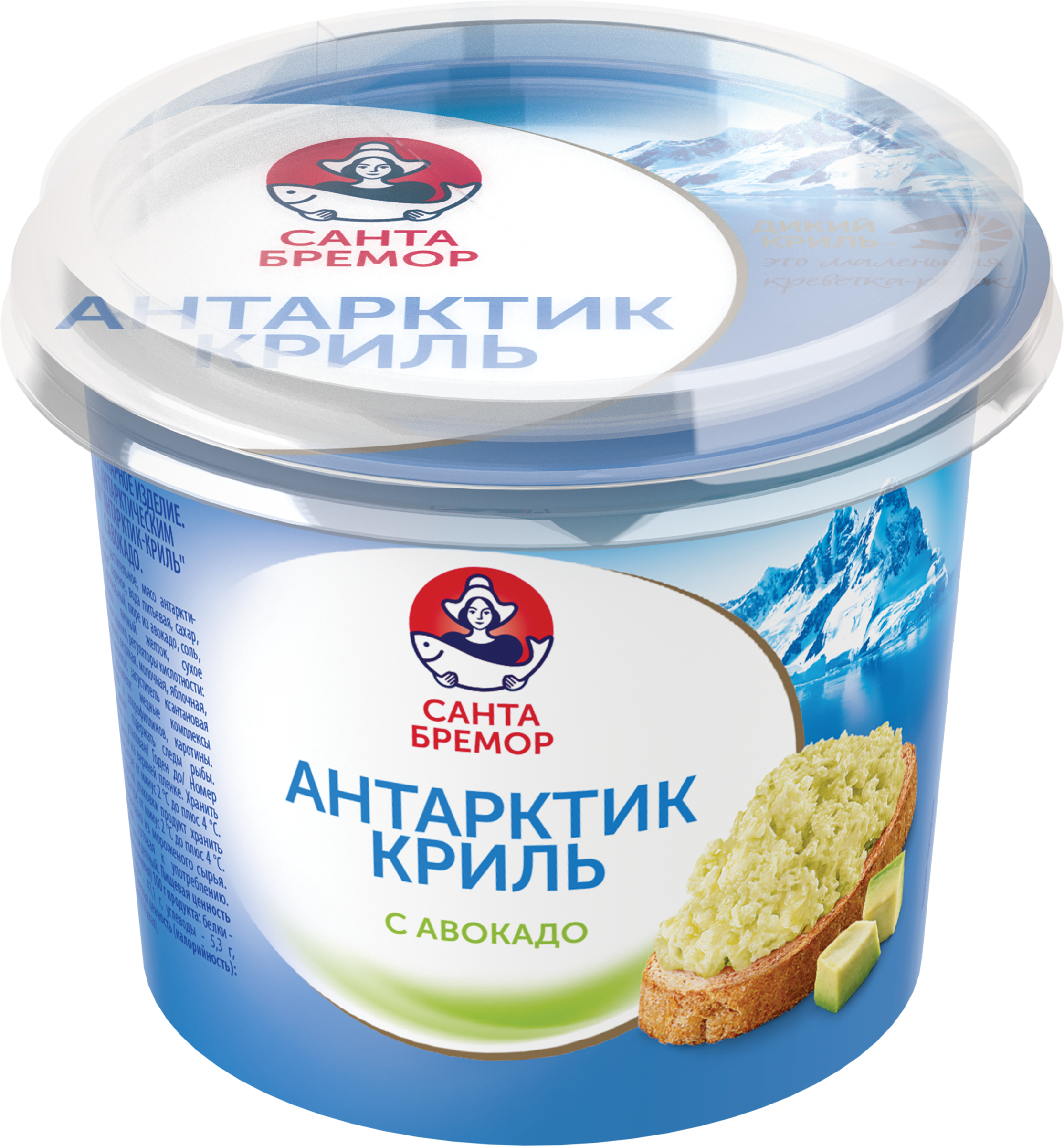 Изображение товара Паста САНТА БРЕМОР Антарктик Криль с авокадо, 150г