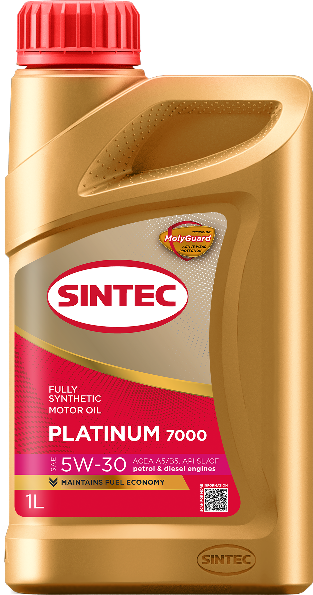 Изображение товара Моторное синтетическое масло SINTEC Platinum 7000 5W-30 A5/B5 SL 1л